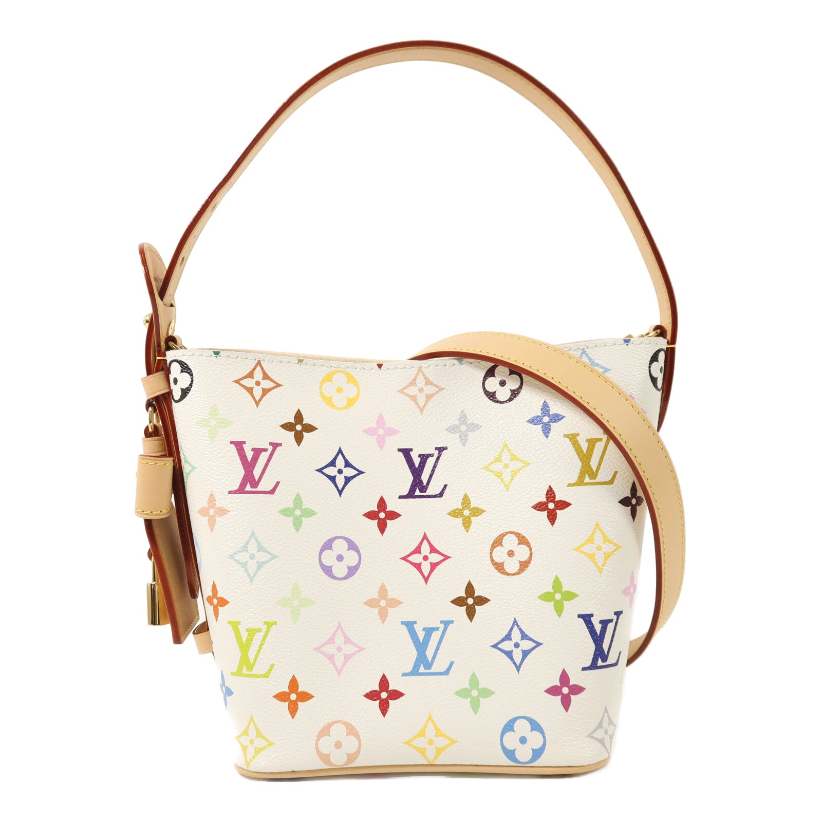 LOUIS VUITTON Monogram Multicolore LV x TM All In BB金扣手挽肩背兩用袋