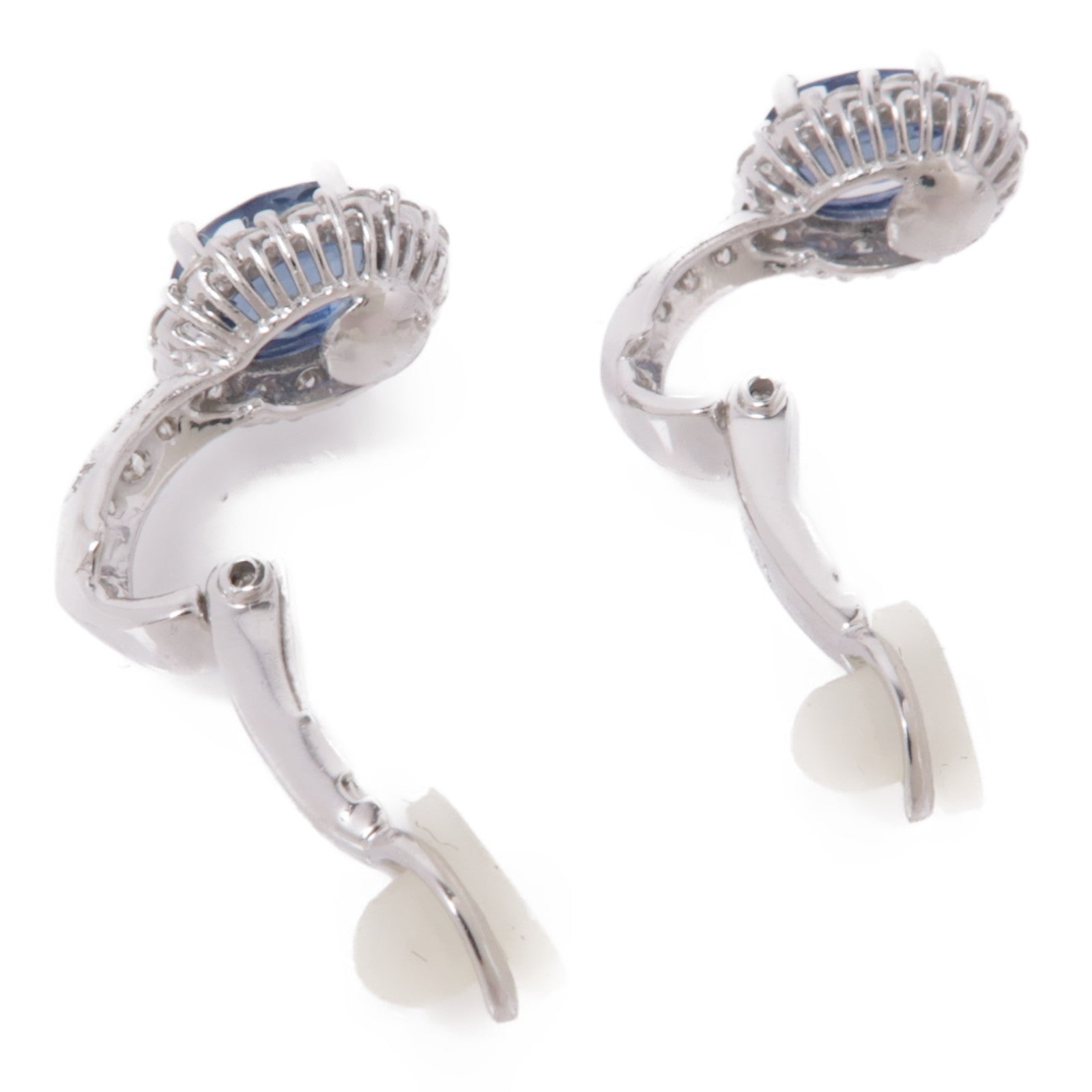 JEWELRY【激減優惠】 18K白金Sapphire Diamond Earrings藍寶石/鑽石耳環