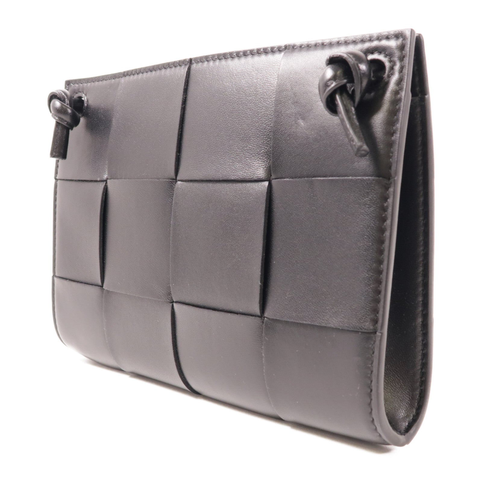 BOTTEGA VENETA BV Mini Cassette Bag Shoulder Bag Calfskin Leather Black