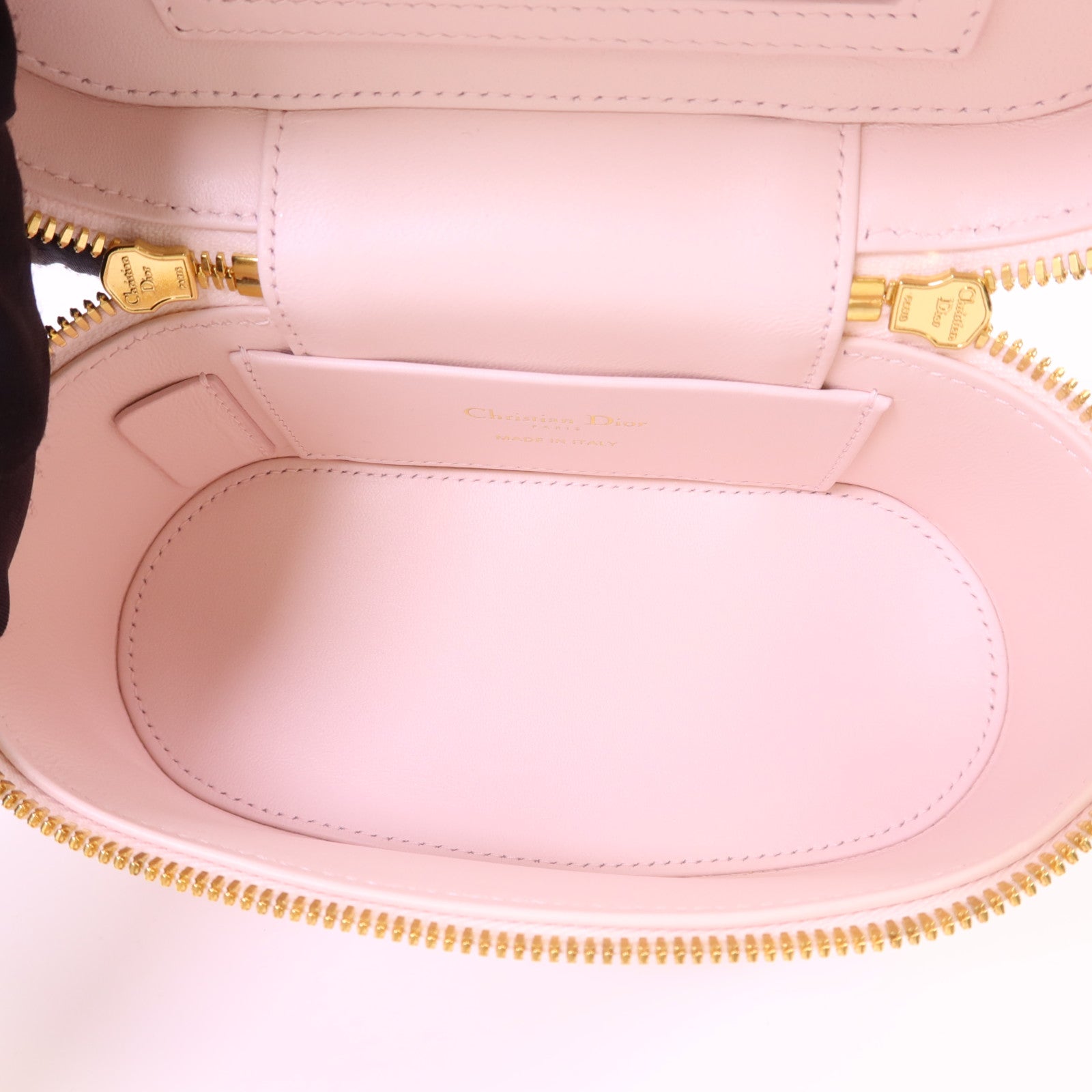 Dior 羊皮皮革Mini Caro Vanity Case金扣手挽肩背兩用袋