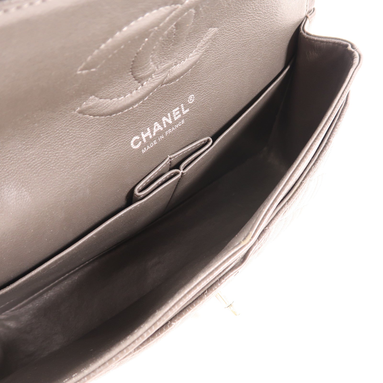 CHANEL 牛皮皮革Classic 25銀扣鏈帶肩背袋