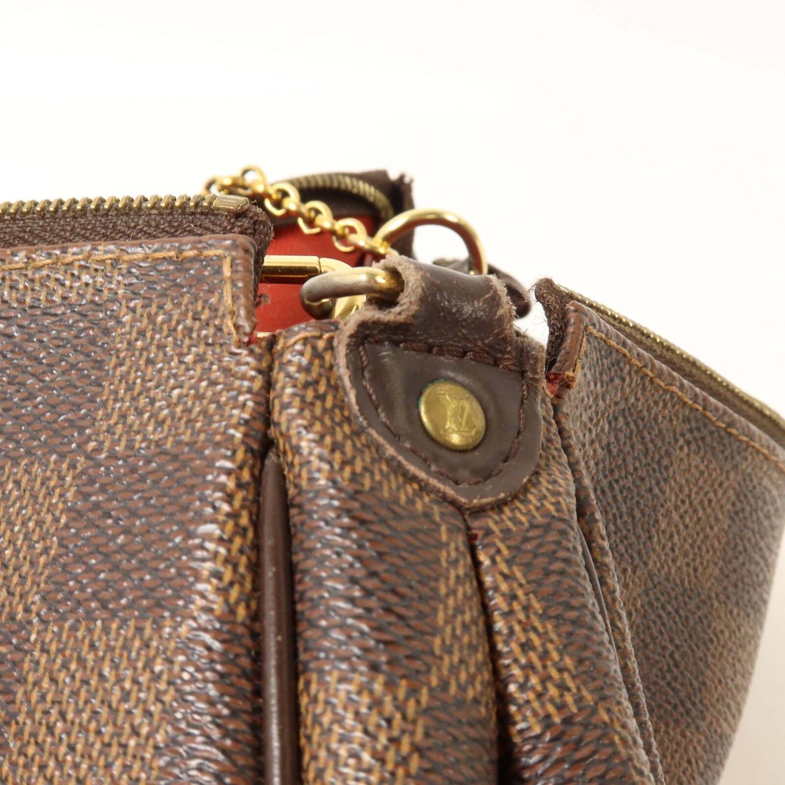 LOUIS VUITTON Damier Eva鏈帶手挽肩背兩用袋