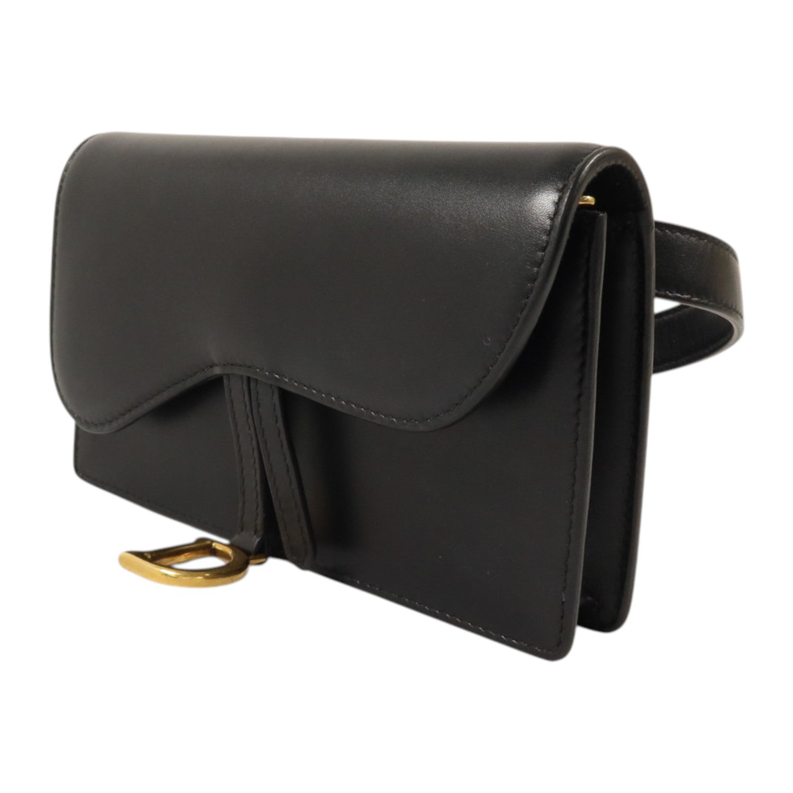 Dior 牛皮皮革Saddle Belt bag金扣腰包