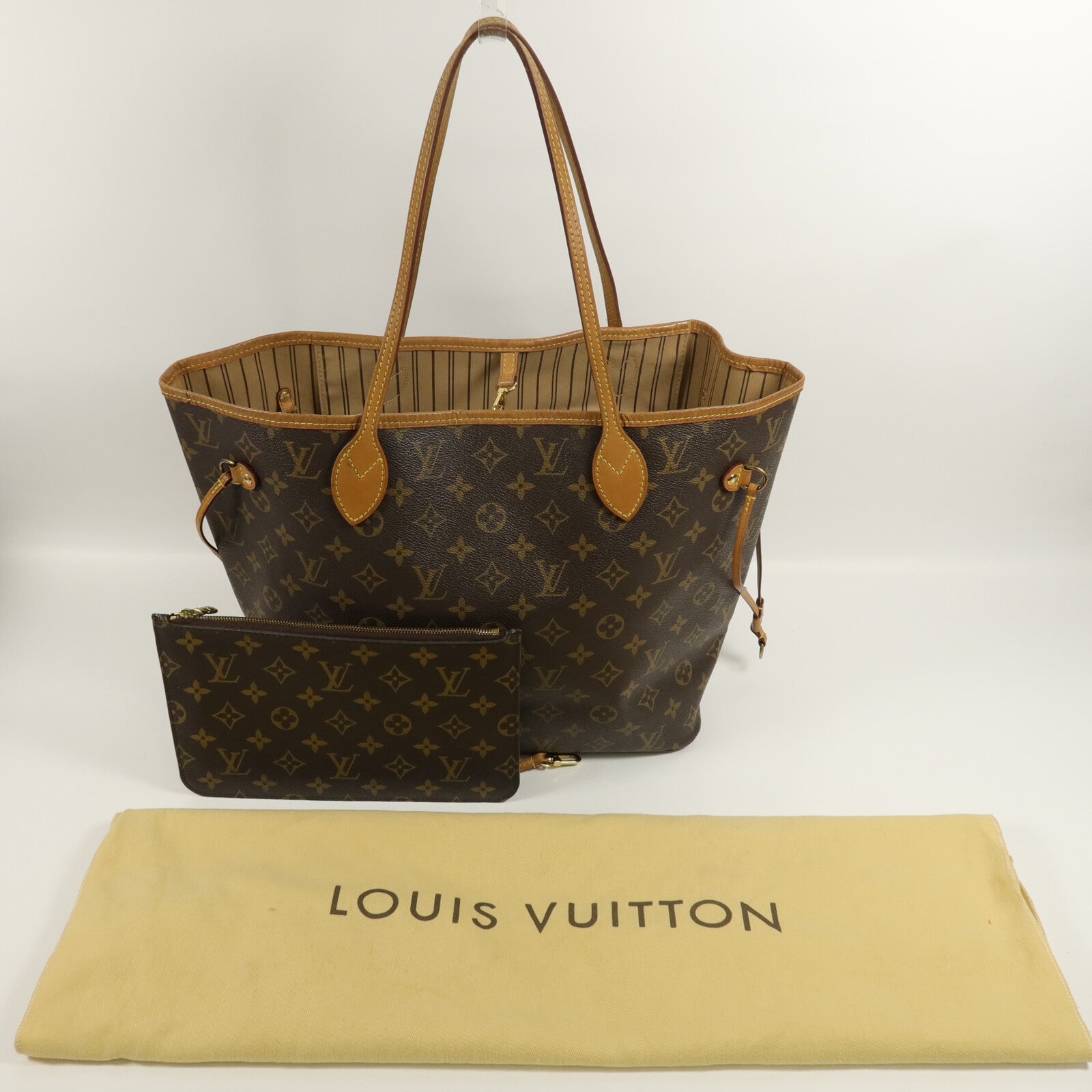 LOUIS VUITTON Monogram Neverfull MM手挽袋