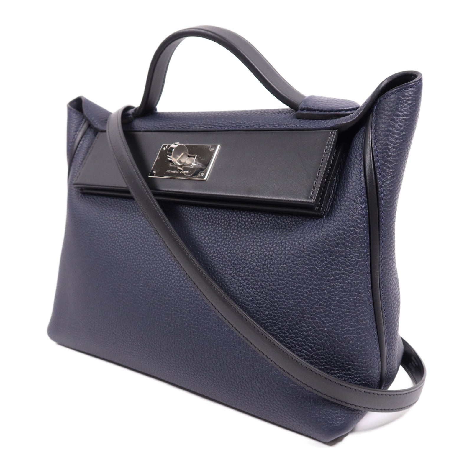 HERMES Togo皮革24/24 29cm銀扣手挽肩背兩用袋Caban