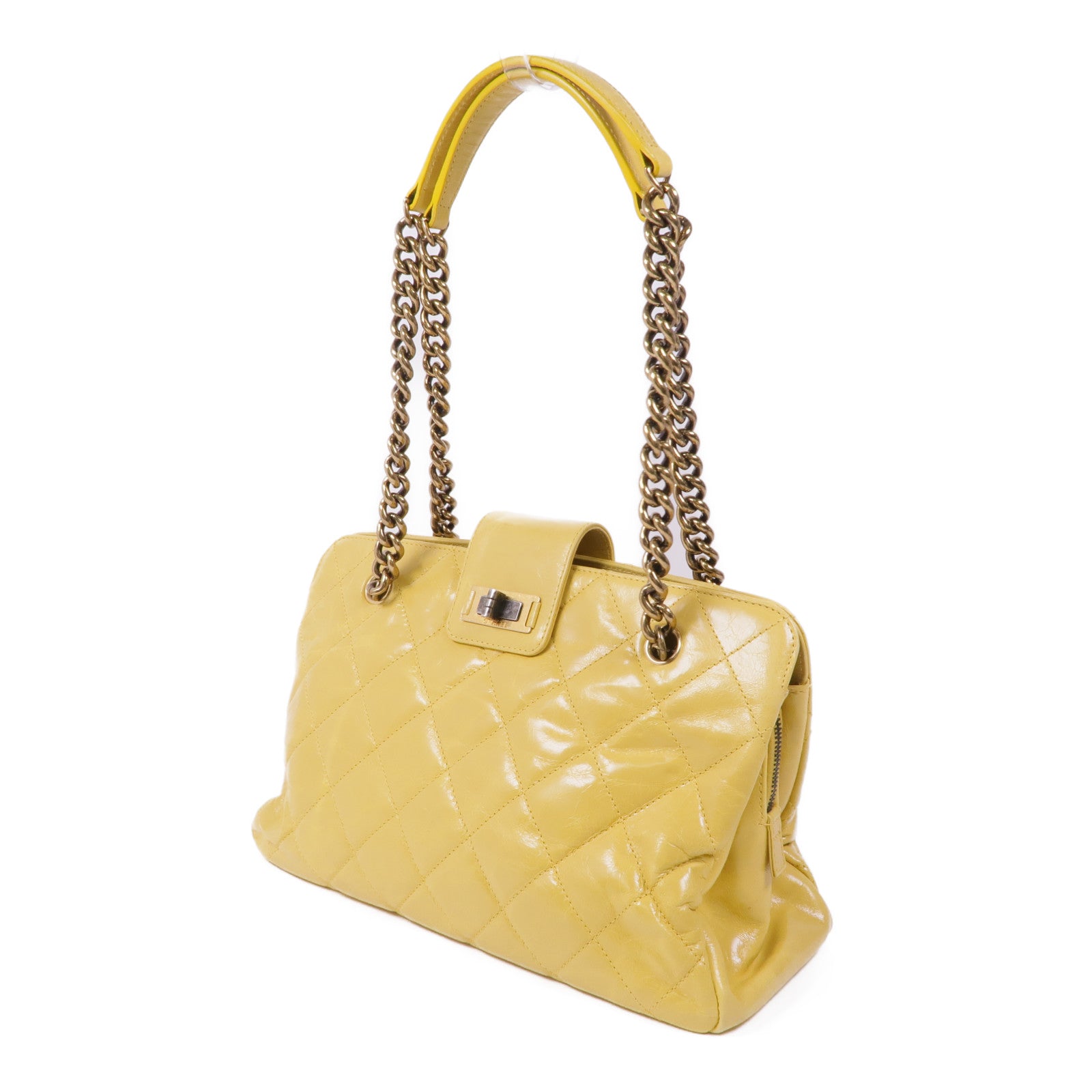 CHANEL 牛皮皮革2.55 Chain Shoulder金扣鏈帶肩背袋