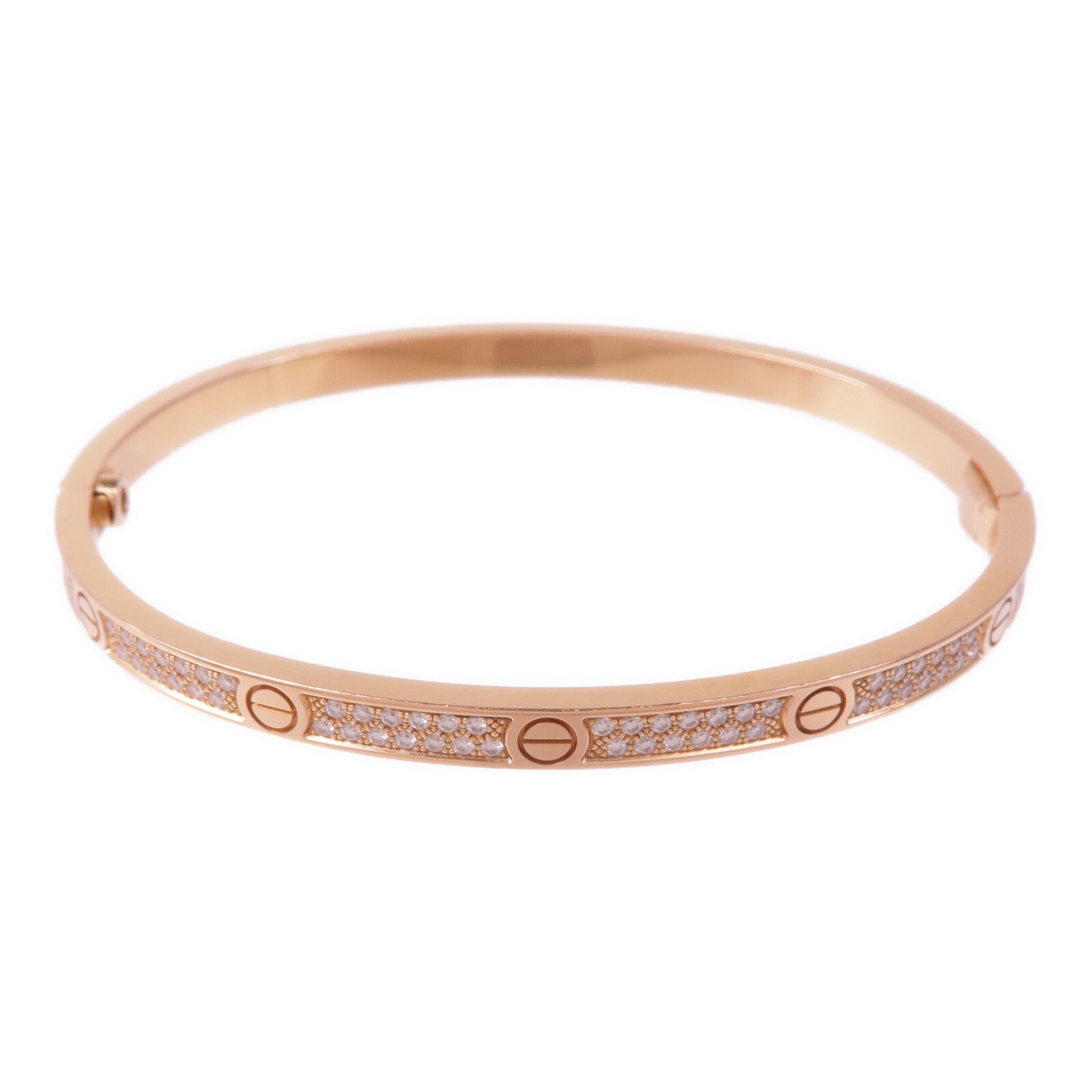 CARTIER 18K玫瑰金Love Bracelet Full Diamonds Small Model鑽石手鐲Cartier#16