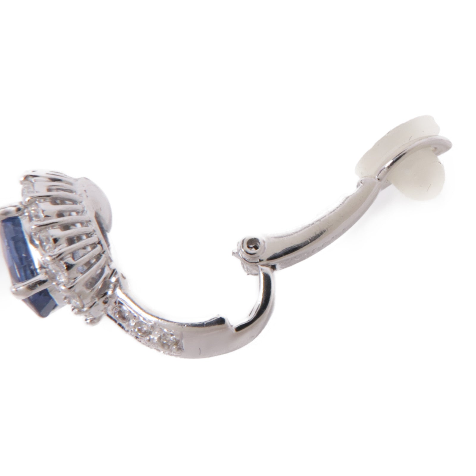 JEWELRY【激減優惠】 18K白金Sapphire Diamond Earrings藍寶石/鑽石耳環