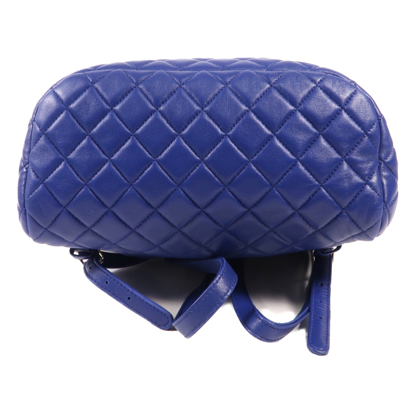 CHANEL 羊皮皮革Backpack銀扣背包