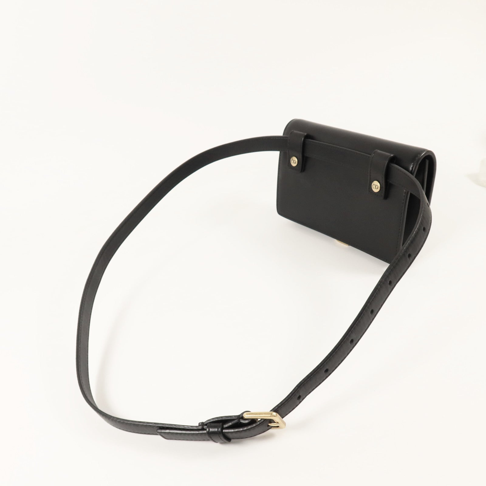 Dior 牛皮皮革Saddle Belt bag金扣腰包