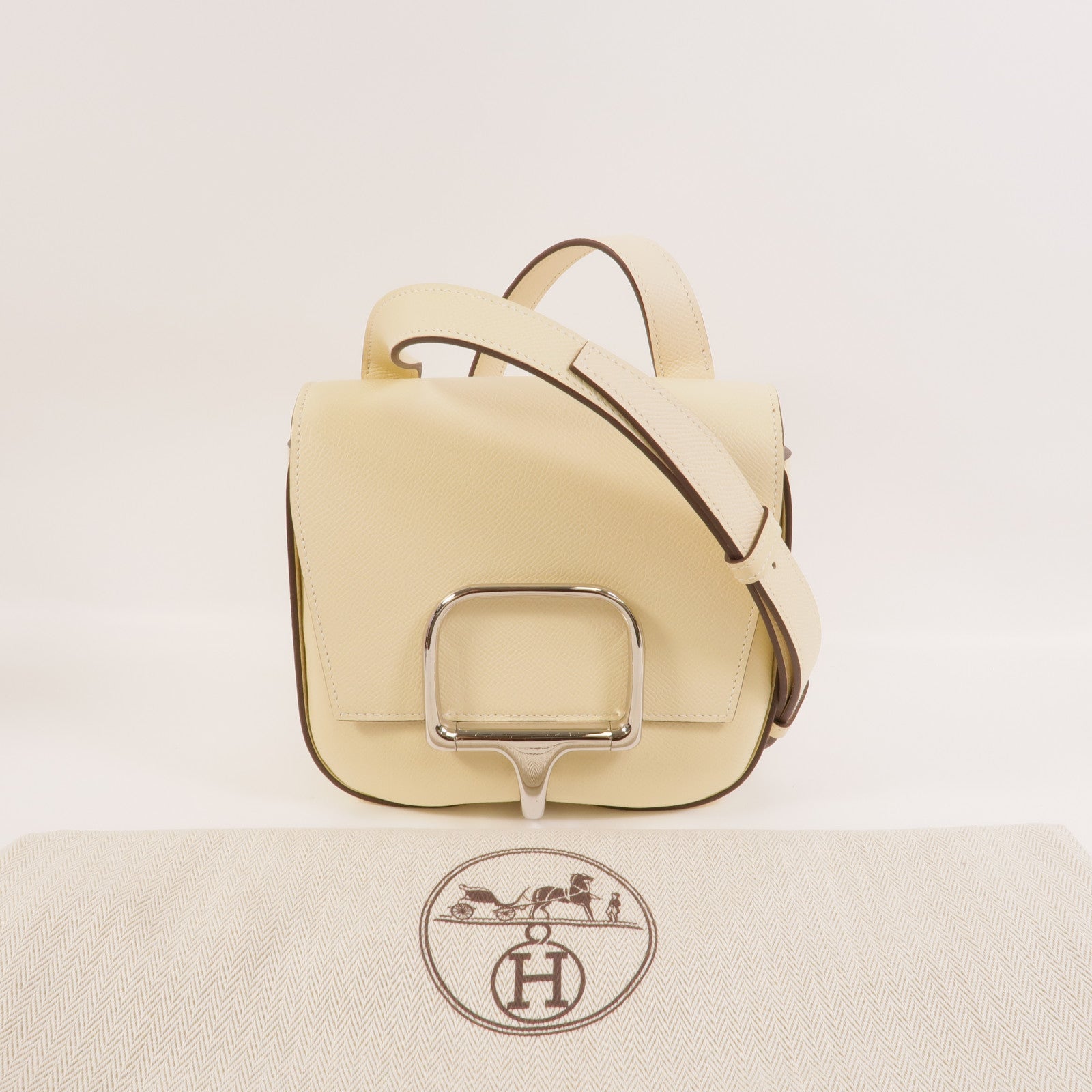 HERMES Epsom皮革Della Cavalleria Mini肩背袋Nata
