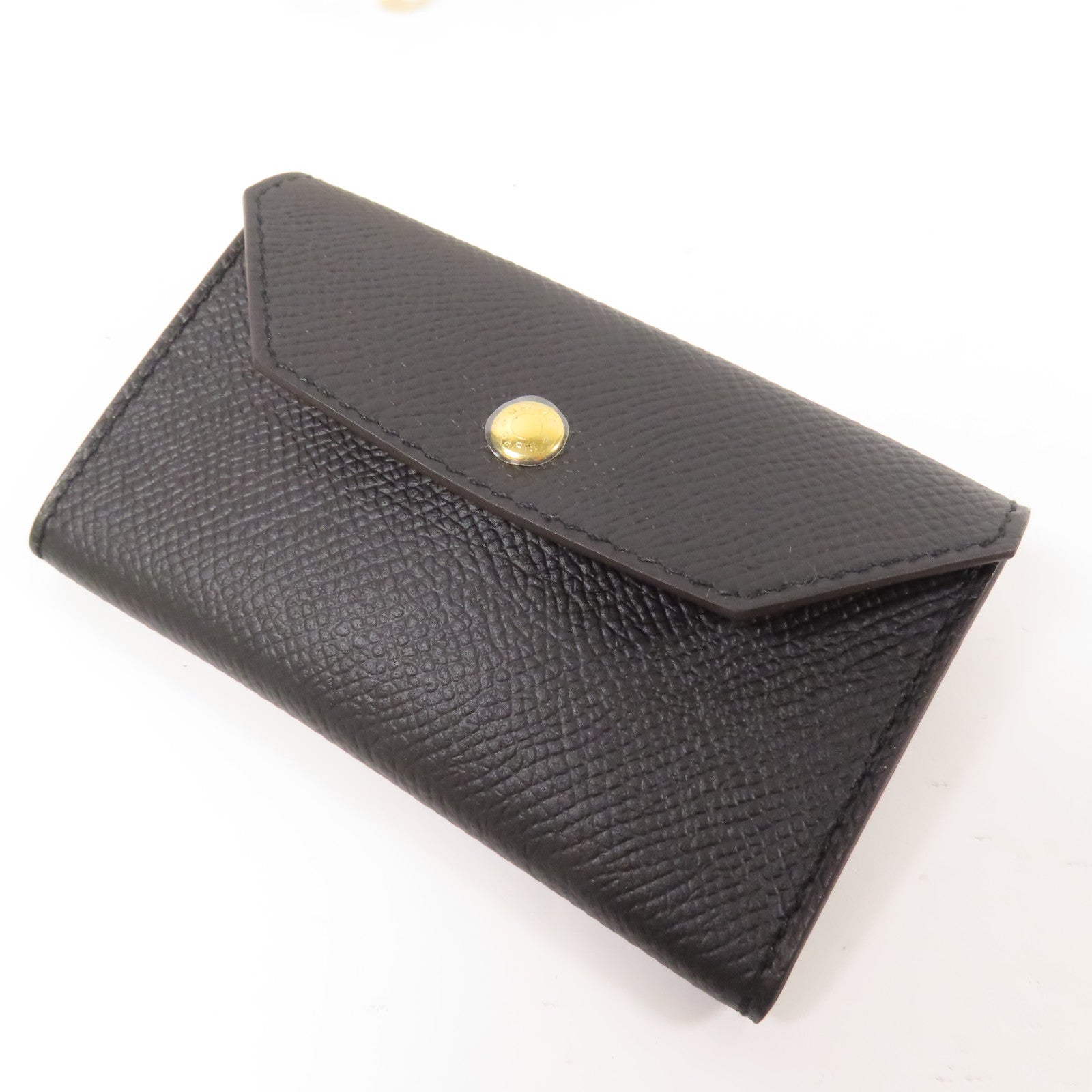 HERMES Epsom皮革Kelly Pocket 18 Belt金扣皮帶Black
