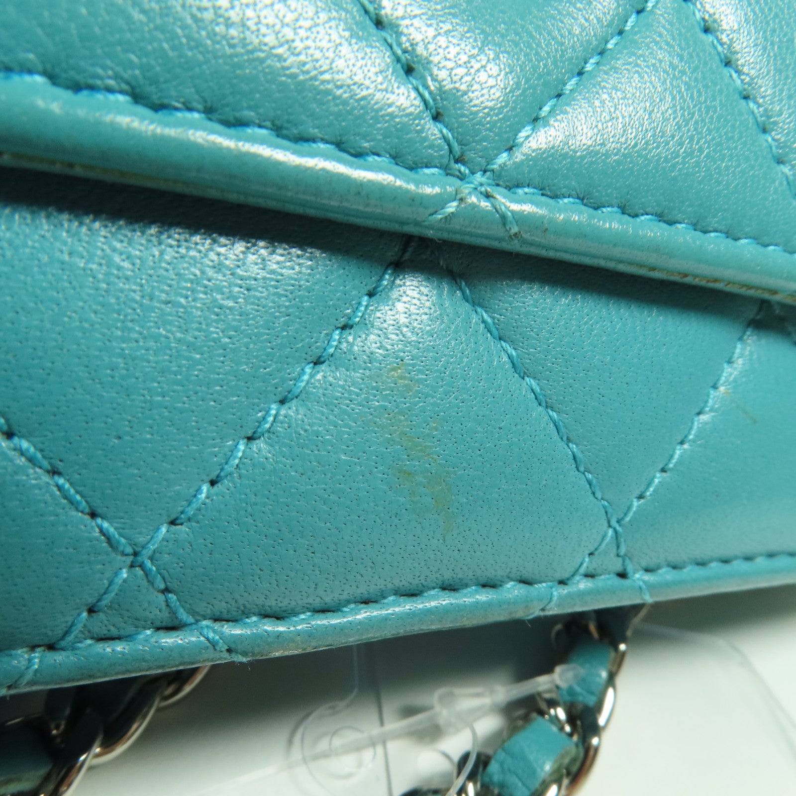 CHANEL 羊皮皮革WOC Wallet On Chain銀扣鏈帶肩背袋