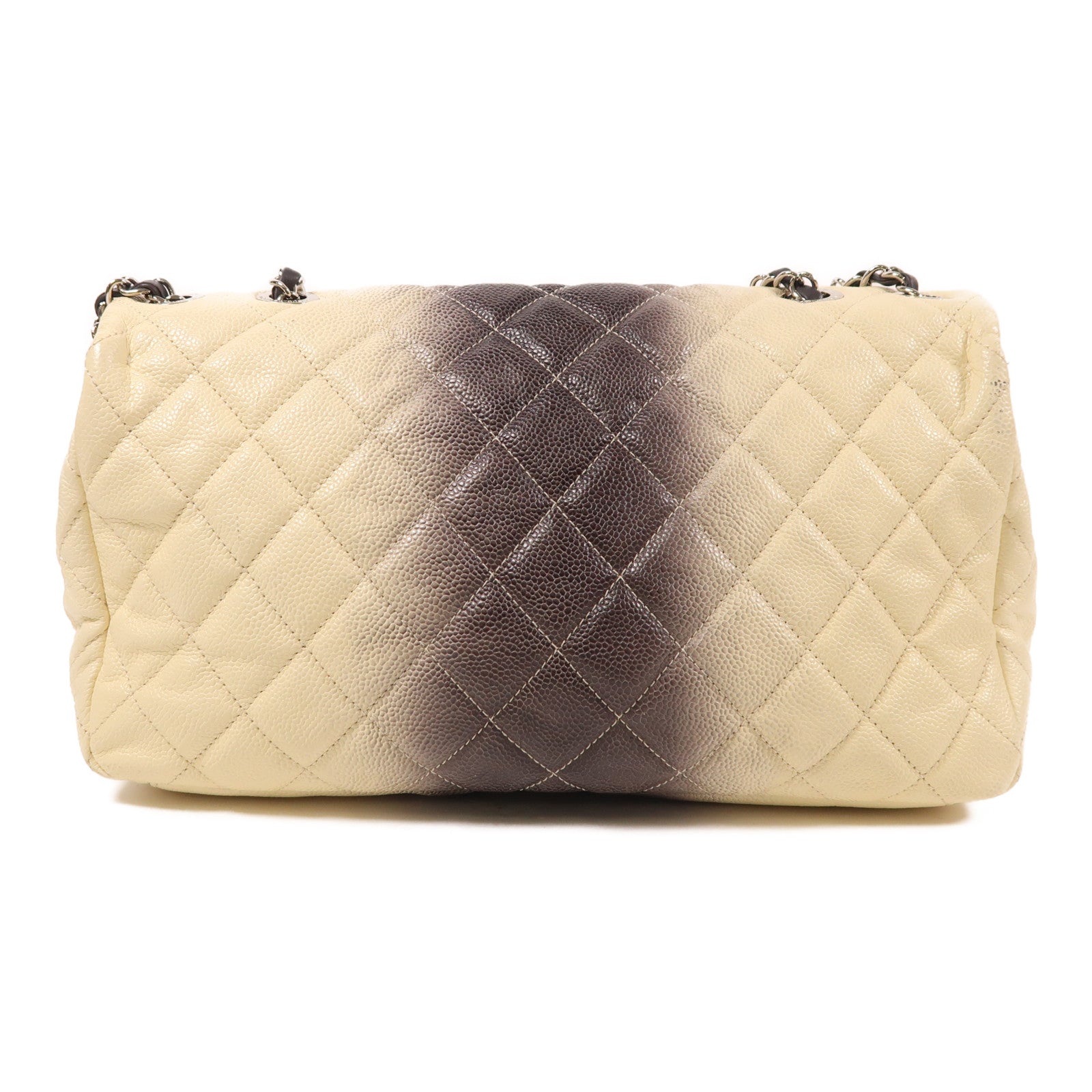 CHANEL 牛皮皮革Shoulder Bag銀扣肩背袋
