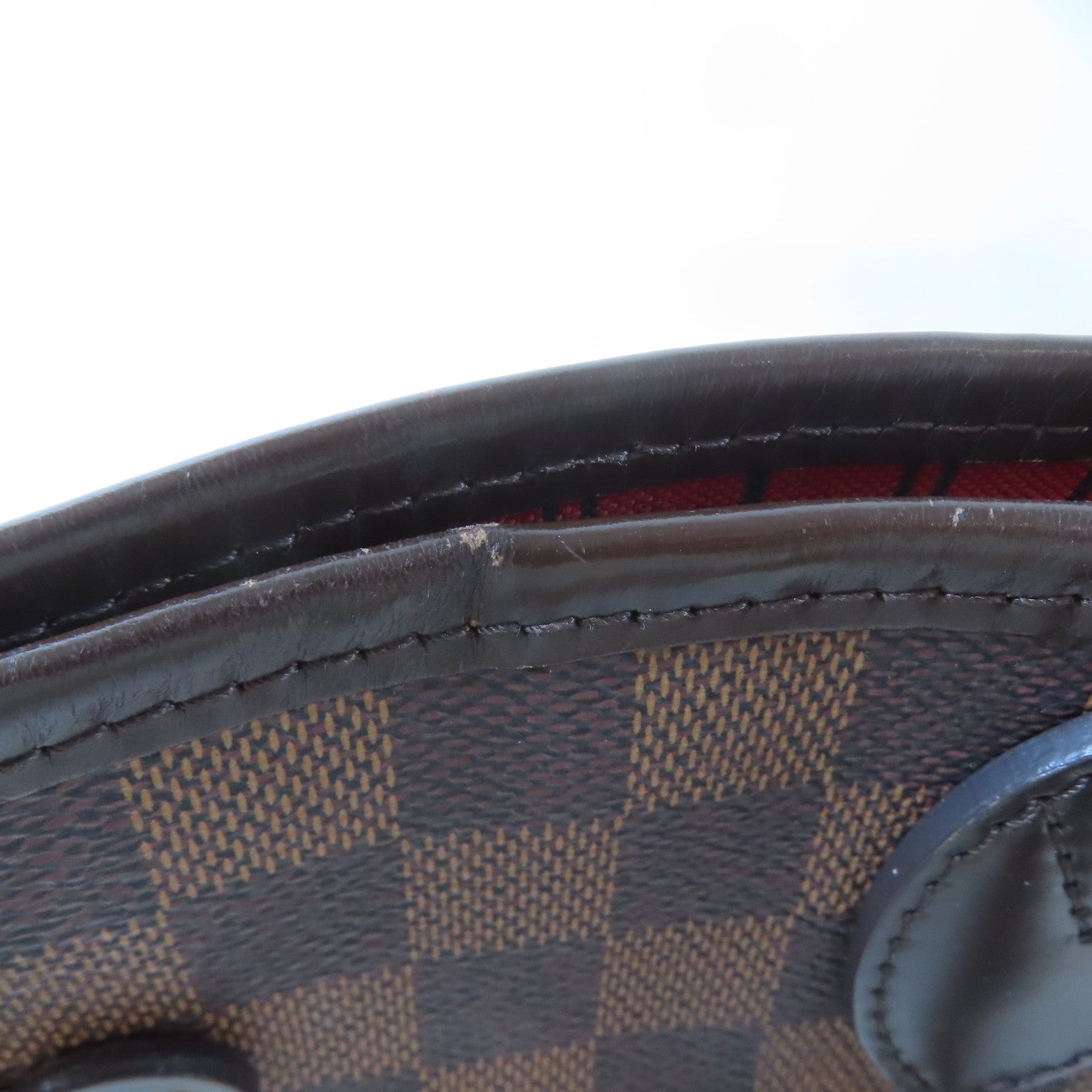 LOUIS VUITTON Damier Neverfull MM金扣肩背袋/手挽袋啡色
