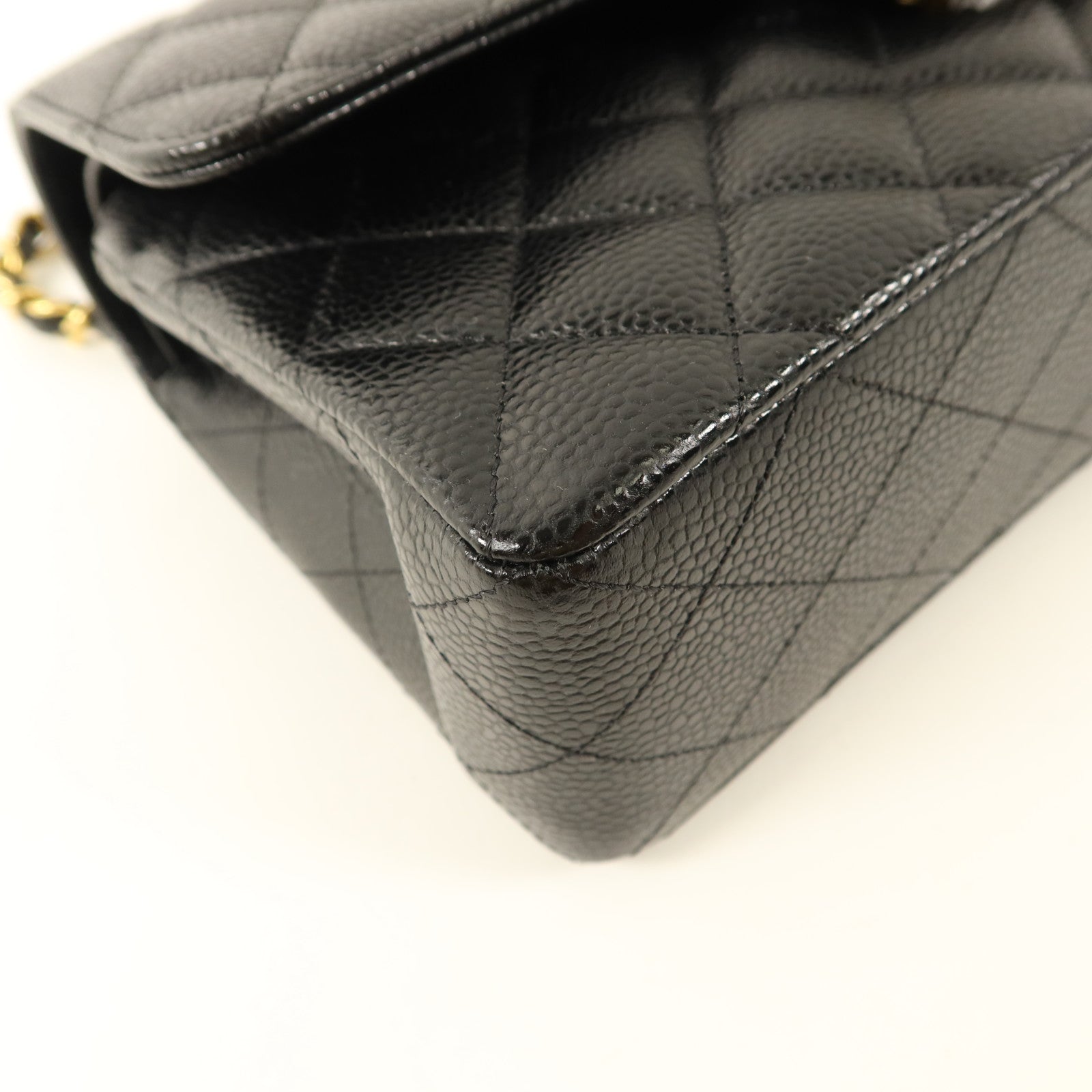 CHANEL 【激減優惠】牛皮皮革Classic 23金扣鏈帶肩背袋