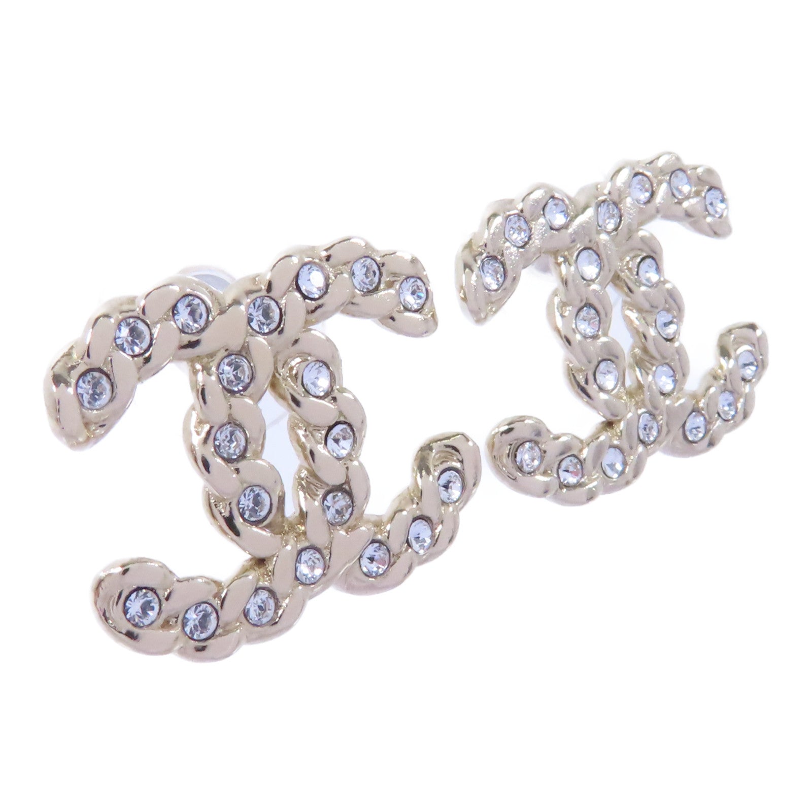 CHANEL PVC/金屬Earrings耳環金色/透明