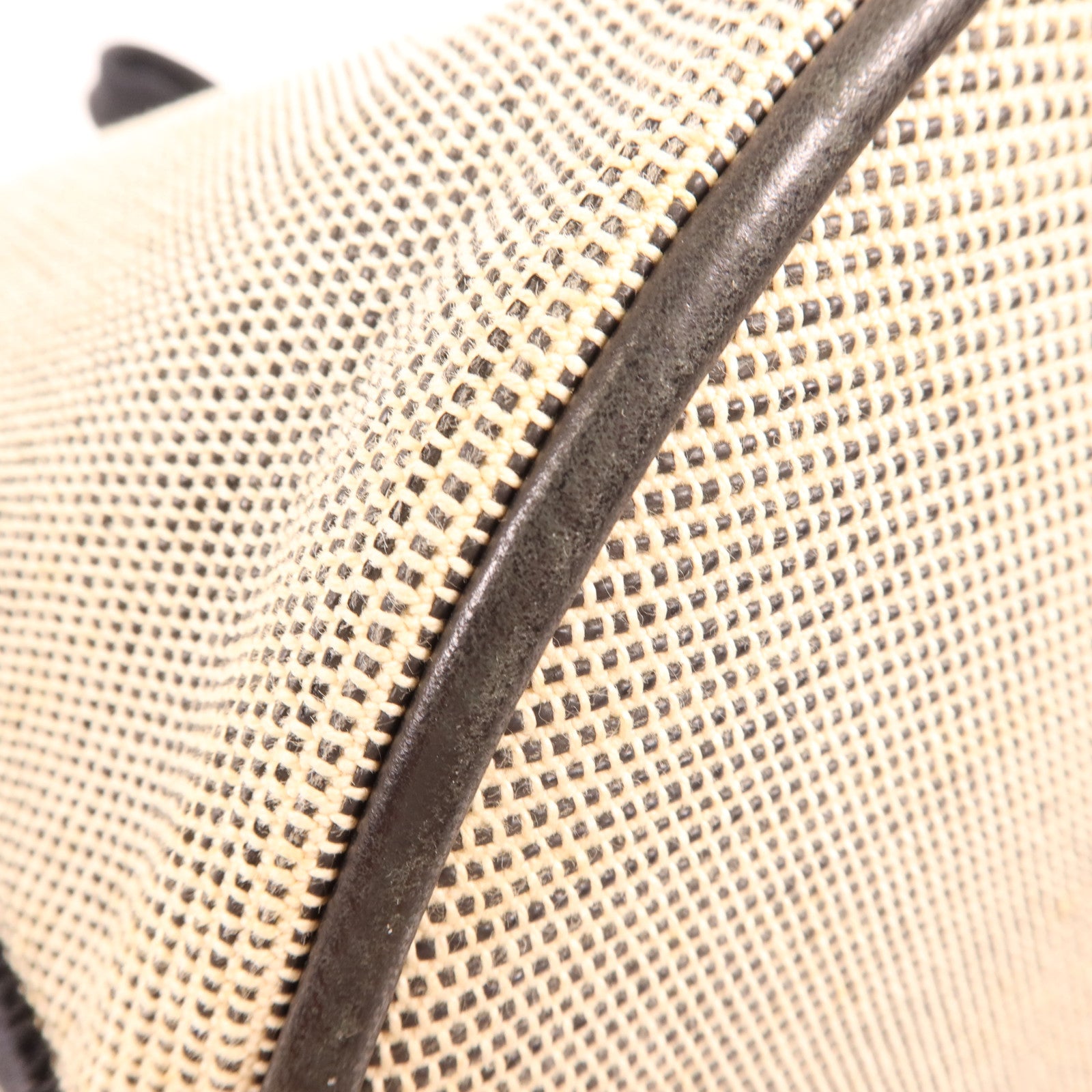 HERMES 帆布Saxo MM銀扣手挽袋