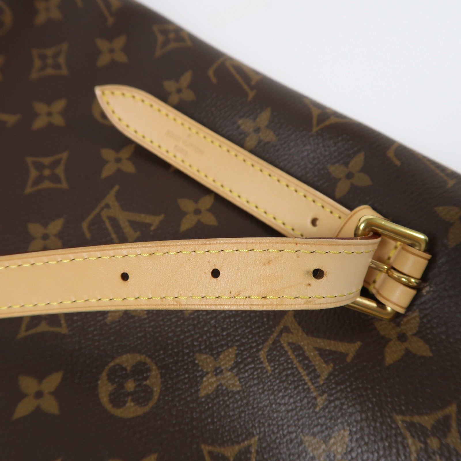 LOUIS VUITTON Monogram Voltaire金扣手挽袋啡色