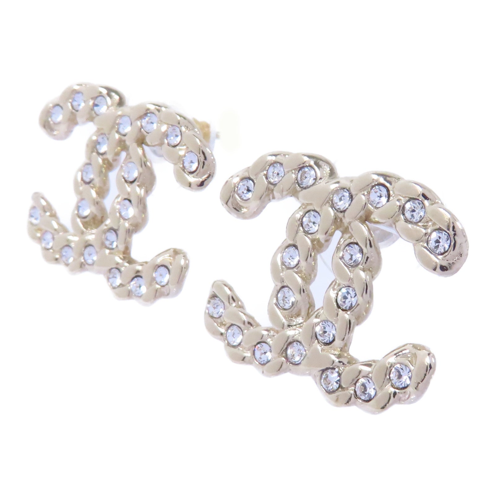 CHANEL PVC/金屬Earrings耳環金色/透明