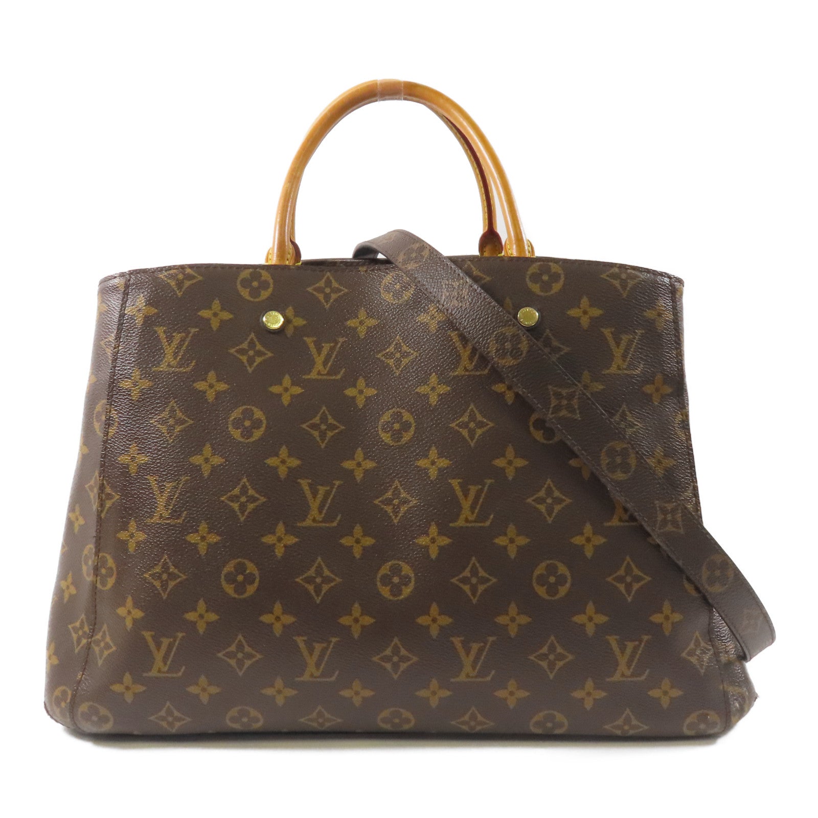 LOUIS VUITTON Monogram Montaigne GM金扣手挽肩背兩用袋