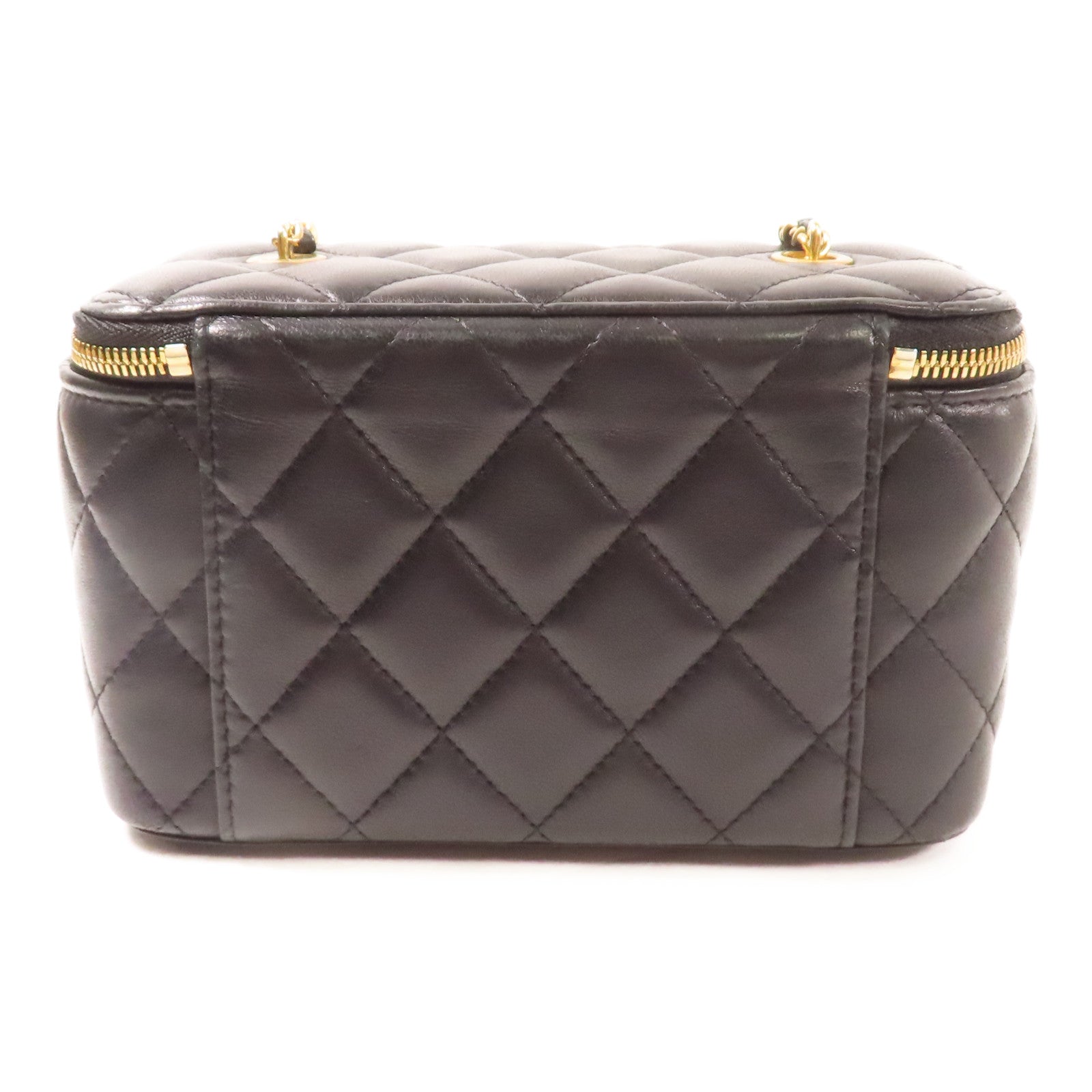 CHANEL 羊皮皮革Vanity Case金扣鏈帶肩背袋