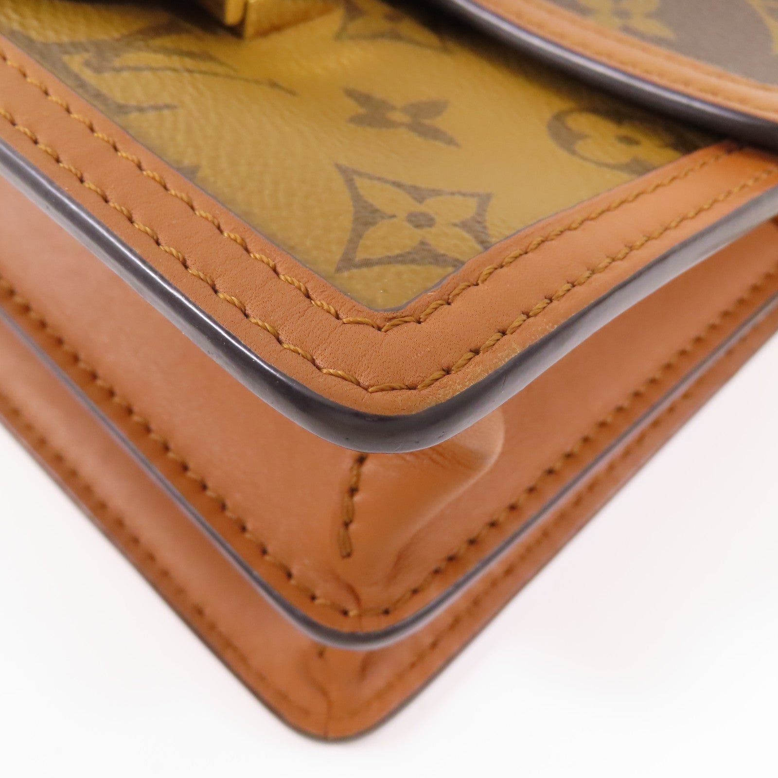 LOUIS VUITTON LV GHW Mini Dauphine Shoulder Bag M44580 Monogram Reverse Brown