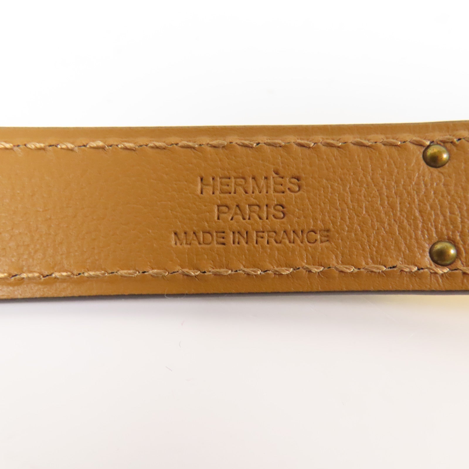 HERMES Epsom皮革Kelly Pocket 18 Belt金扣皮帶Black