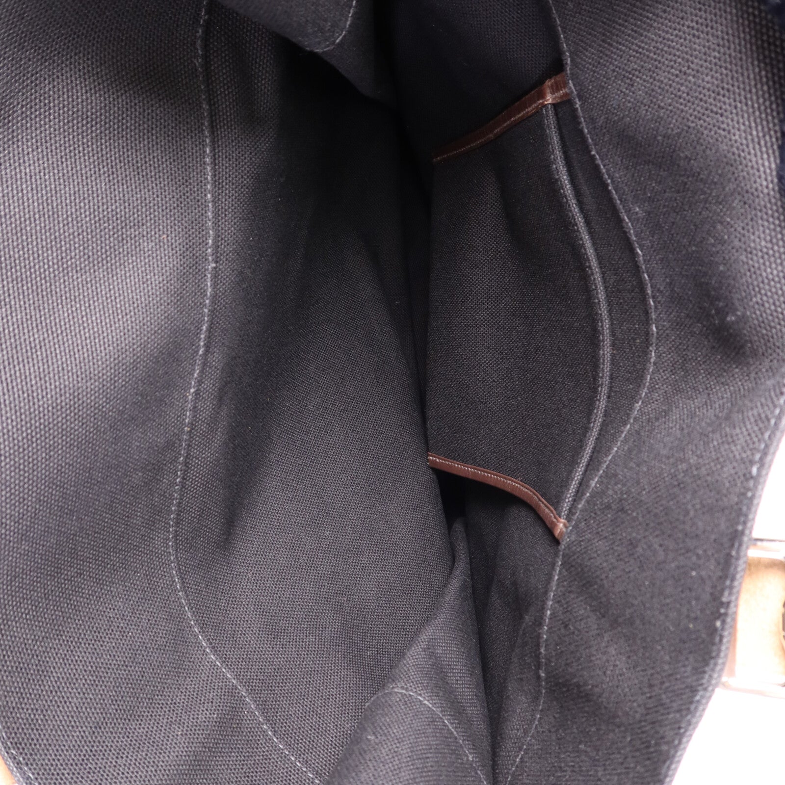HERMES 帆布Etriviere Shopping Bag銀扣手挽袋Black