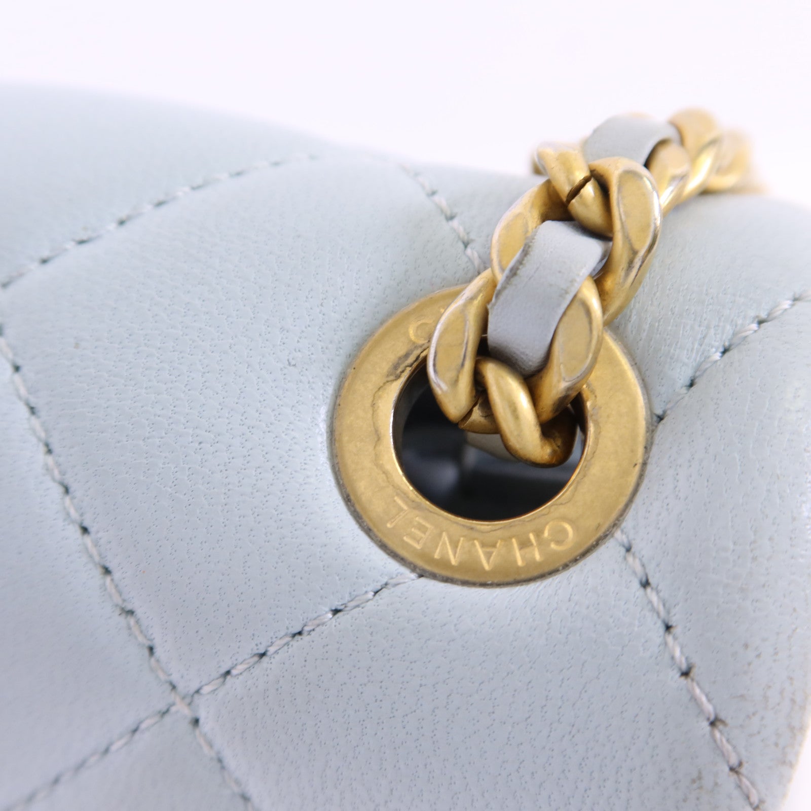 CHANEL 【激減優惠】牛皮皮革Chain Shoulder Bag金扣鏈帶肩背袋