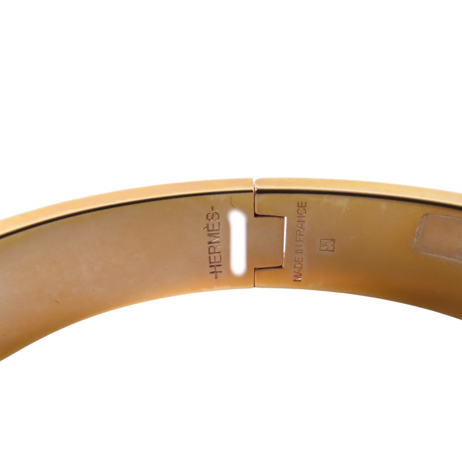 HERMES 金屬/琺瑯Clic-H Bracelet金扣手鐲