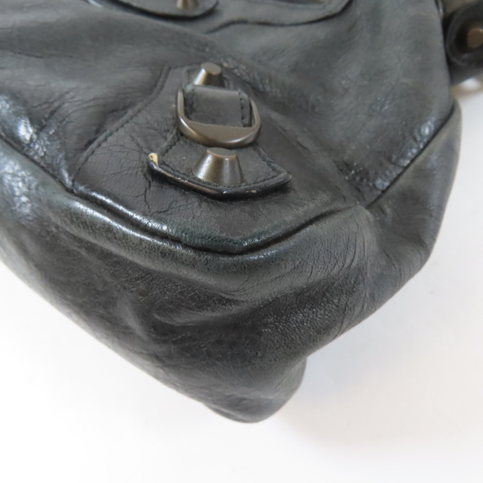 BALENCIAGA 牛皮皮革2 Way Shoulder Bag金扣手挽肩背兩用袋黑色