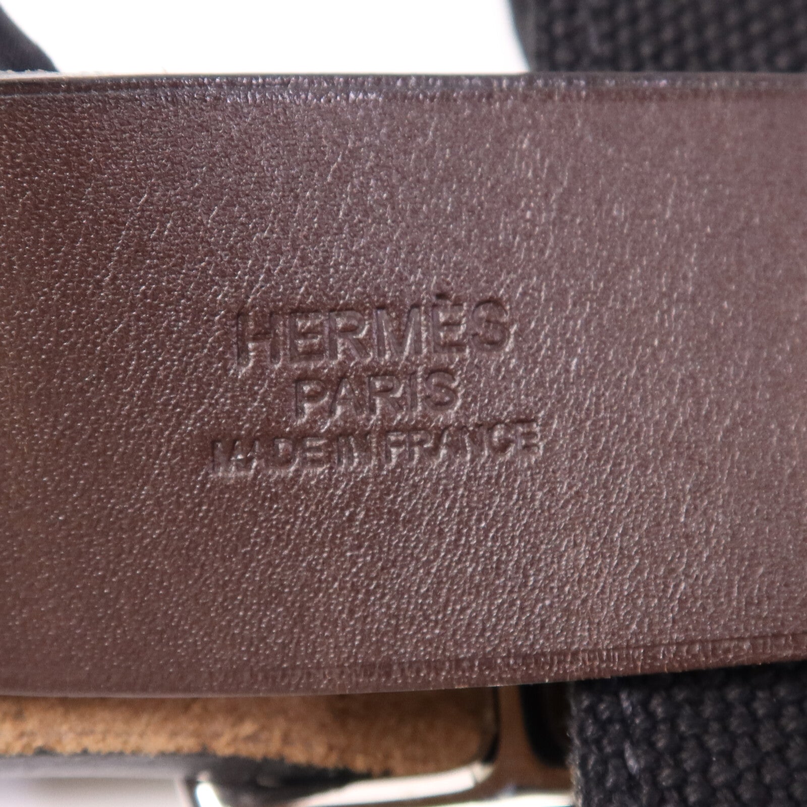 HERMES 帆布Etriviere Shopping Bag銀扣手挽袋Black