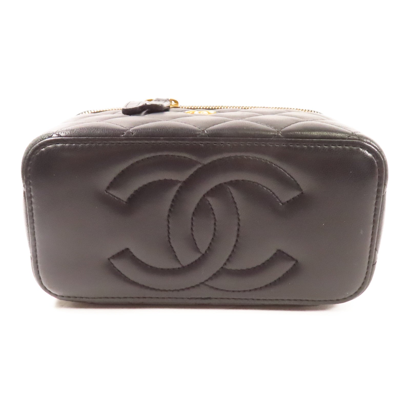 CHANEL 羊皮皮革Vanity Case金扣鏈帶肩背袋