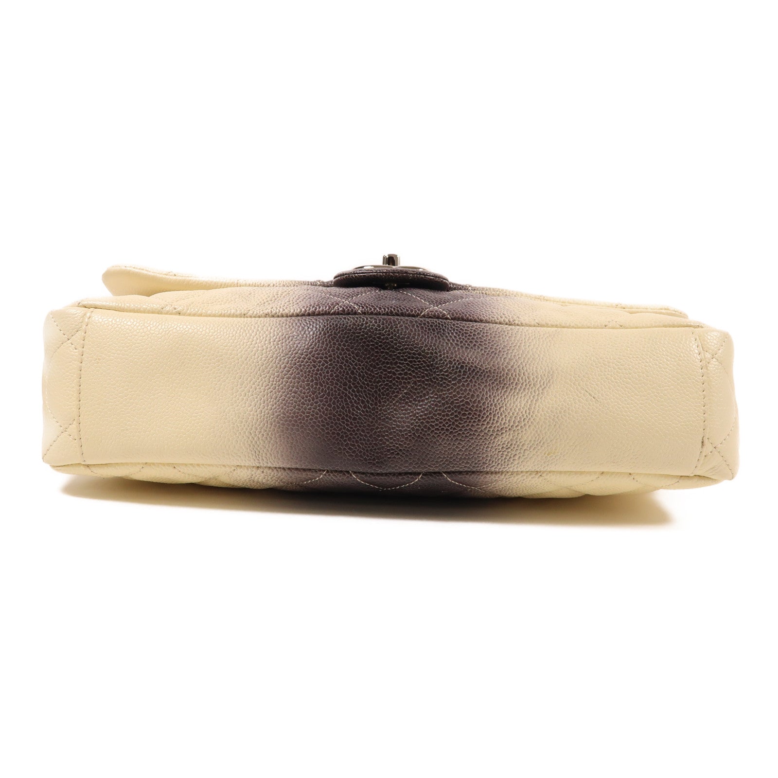 CHANEL 牛皮皮革Shoulder Bag銀扣肩背袋