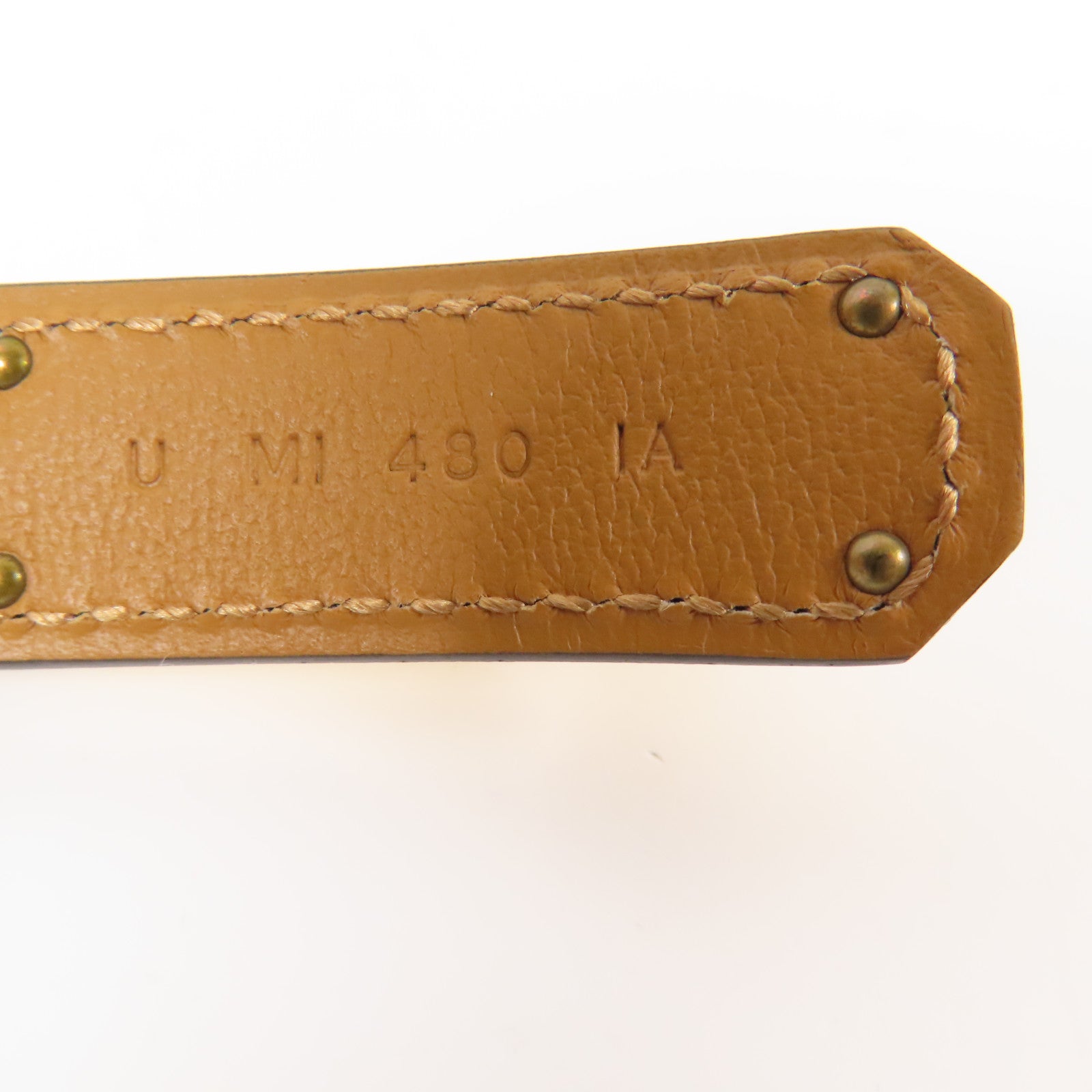 HERMES Epsom皮革Kelly Pocket 18 Belt金扣皮帶Black