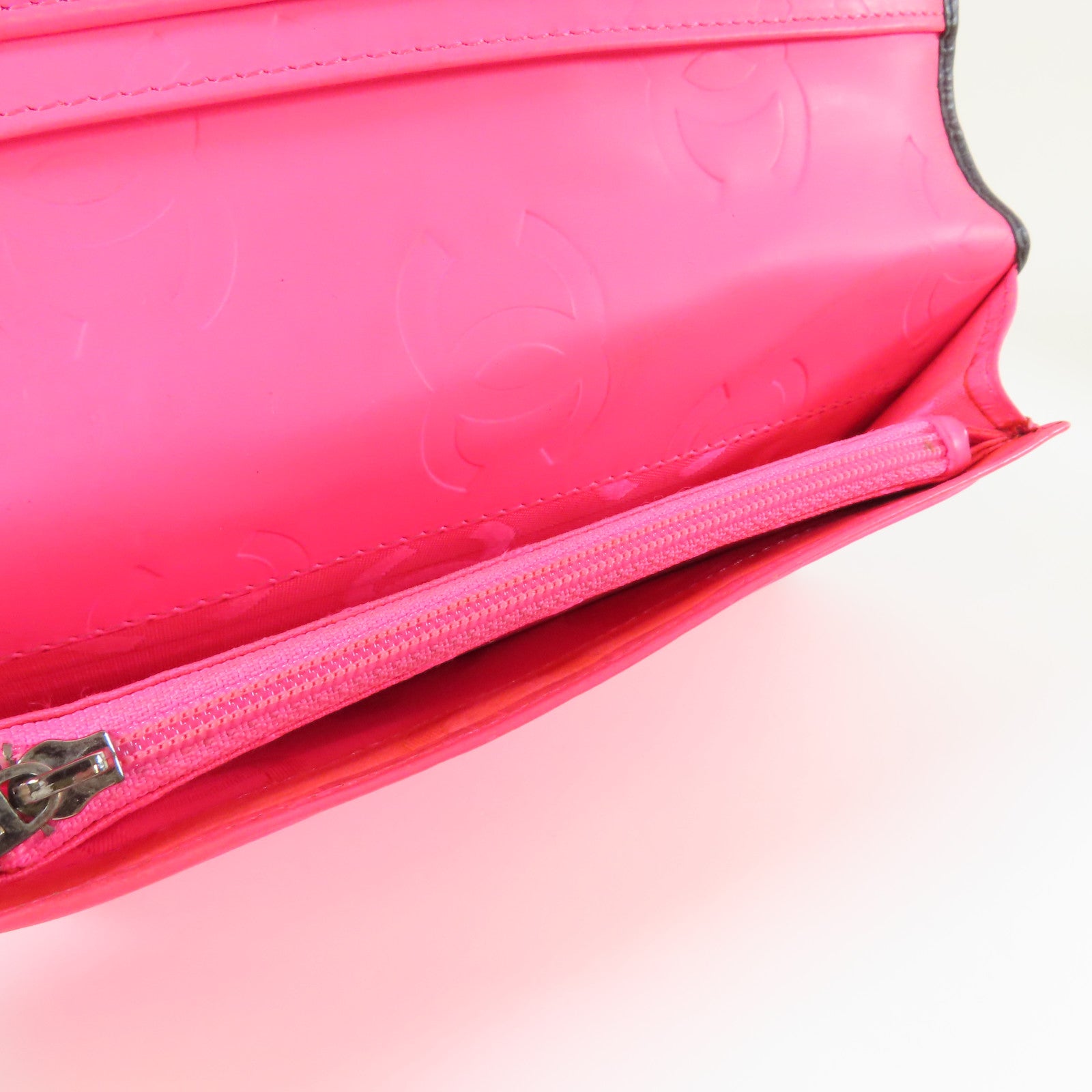 CHANEL 【激減優惠】菱格羊皮皮革Cambon Line Long Wallet銀扣長錢包黑色