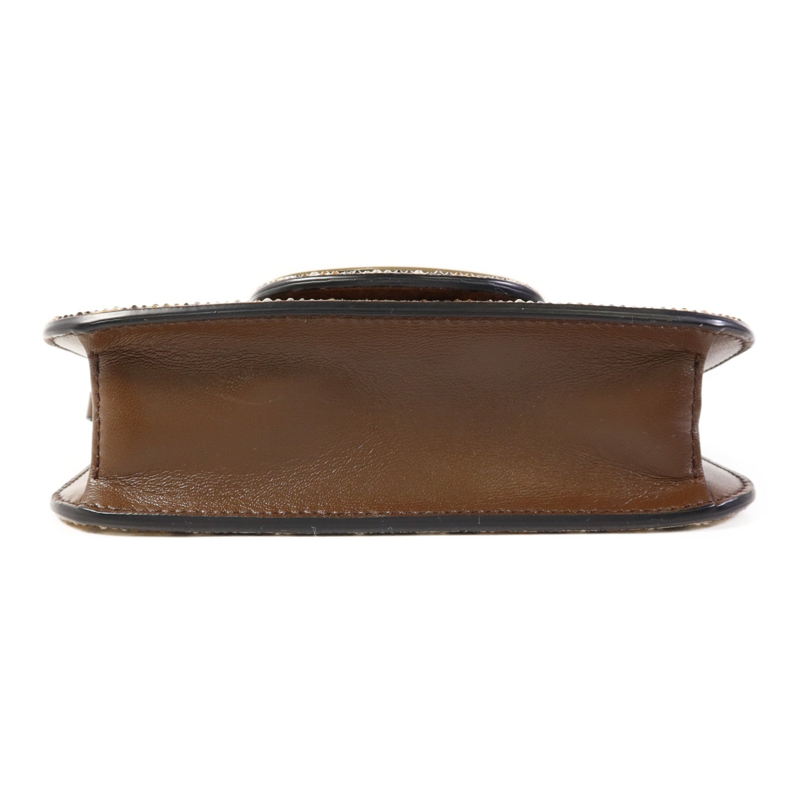 Valentino 牛皮皮革/水晶Shoulder Bag金扣手挽肩背兩用袋