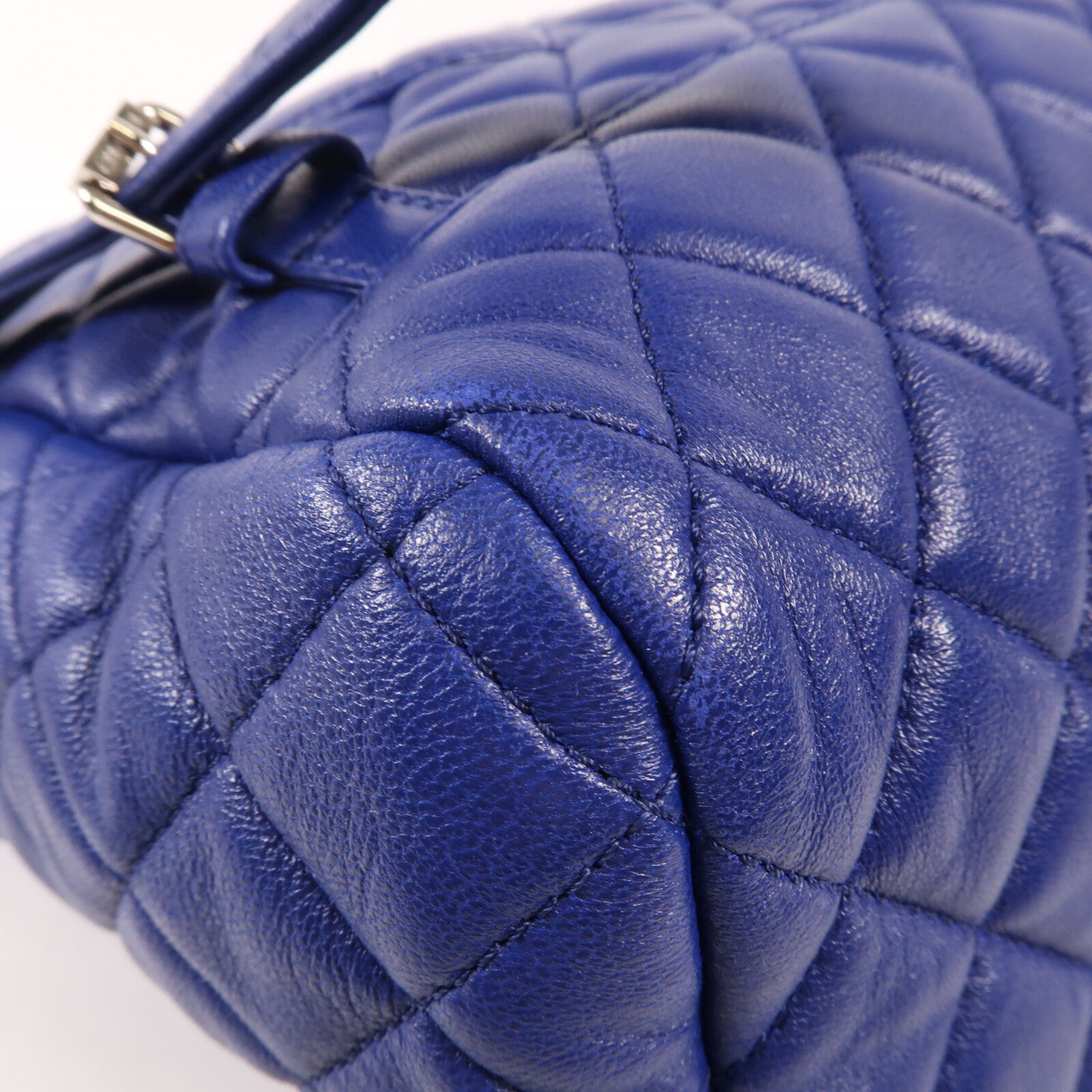 CHANEL 羊皮皮革Backpack銀扣背包