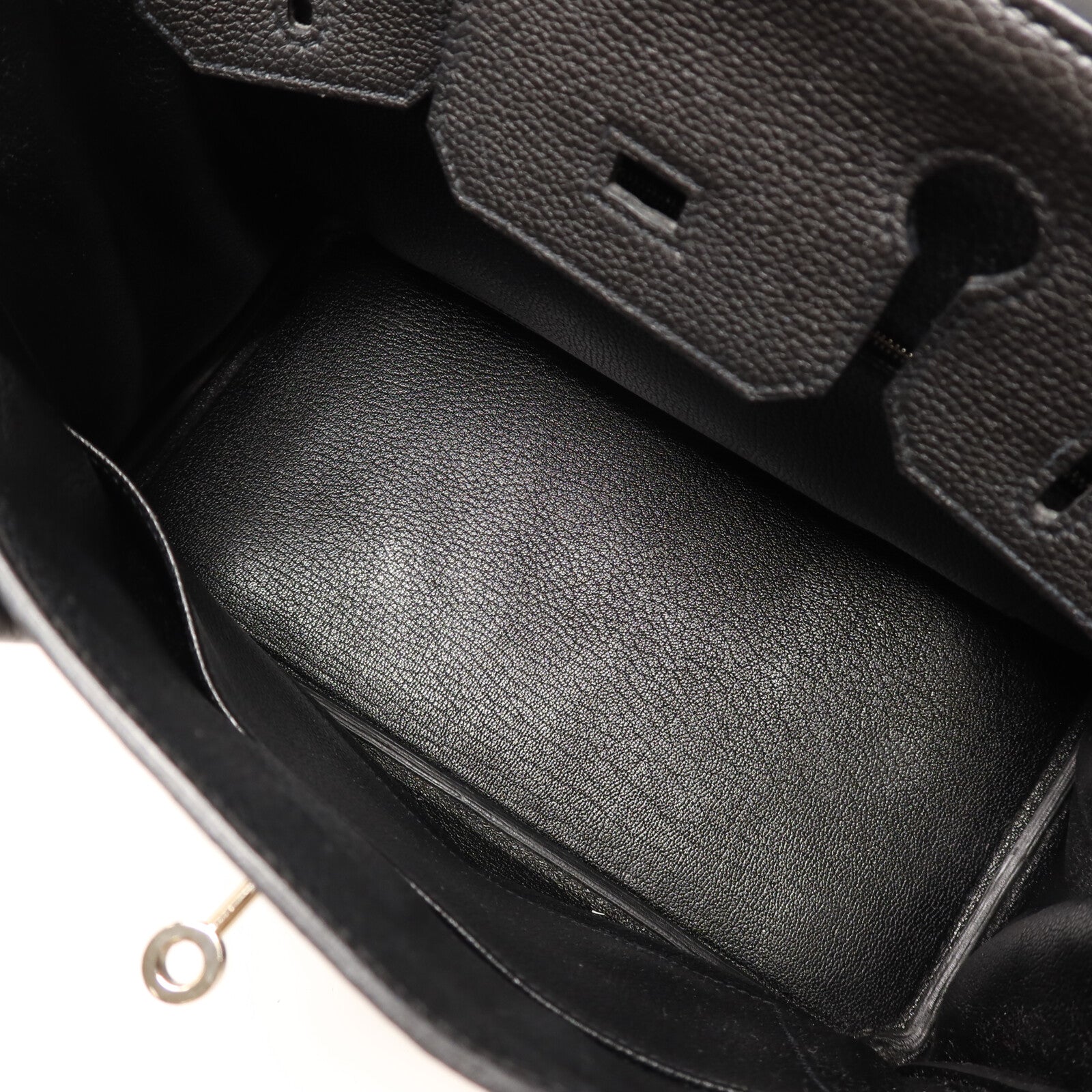 HERMES Togo皮革Birkin 30銀扣手挽袋Noir