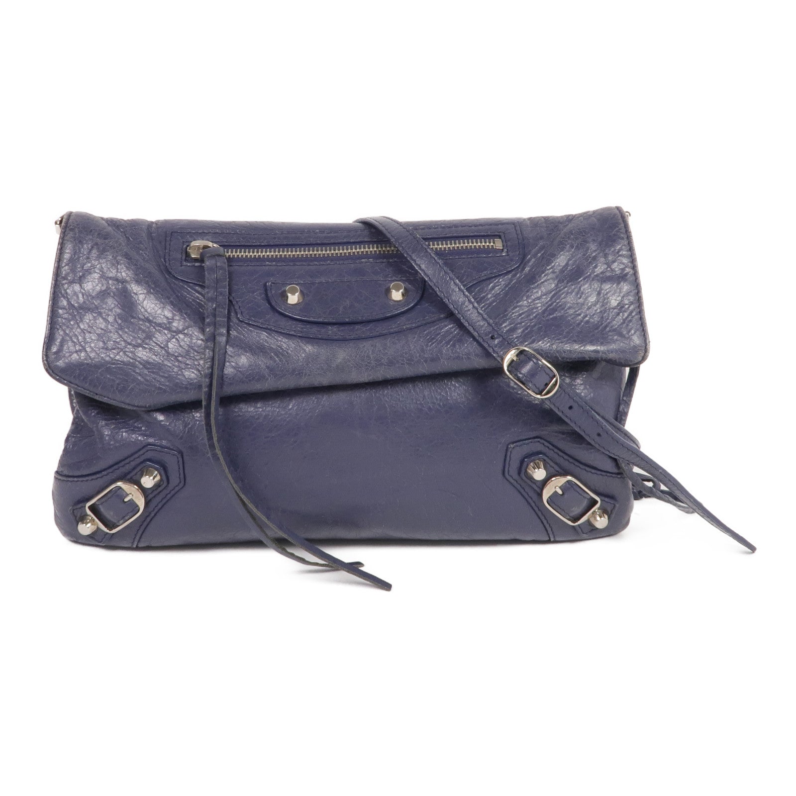 BALENCIAGA 牛皮皮革Envelope Clutch銀扣肩背袋/手拿包