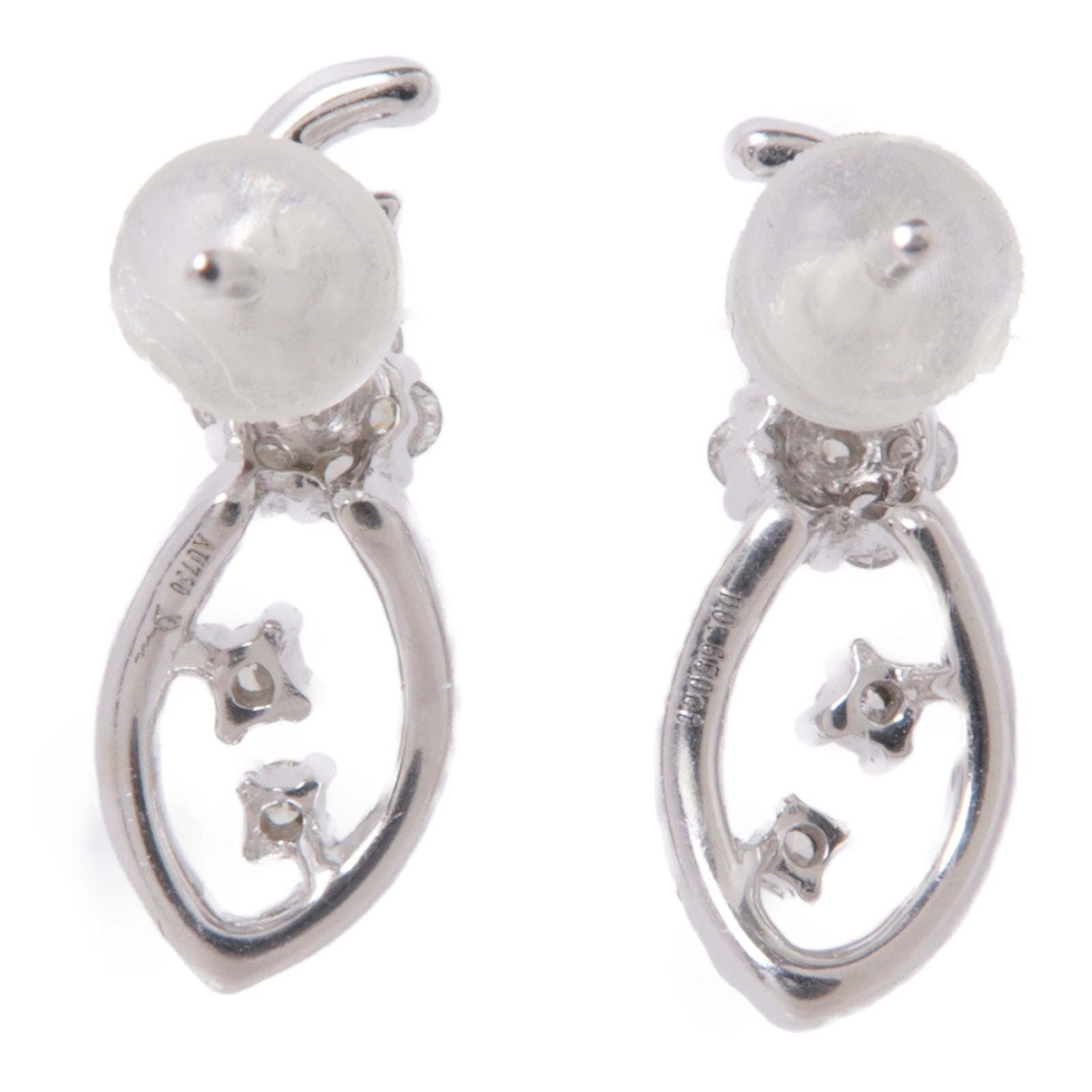 JEWELRY Diamond Earrings 18K White Gold