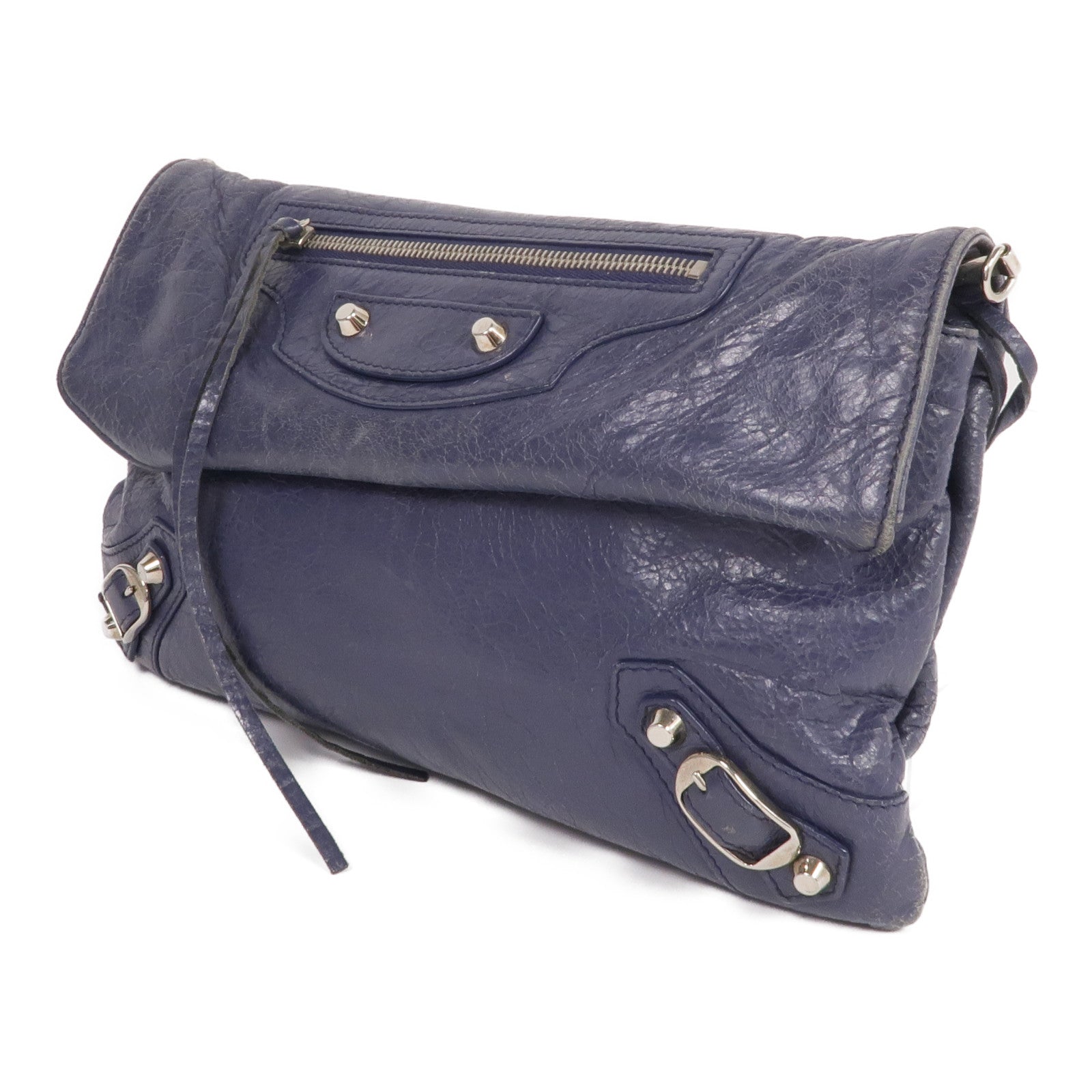 BALENCIAGA 牛皮皮革Envelope Clutch銀扣肩背袋/手拿包