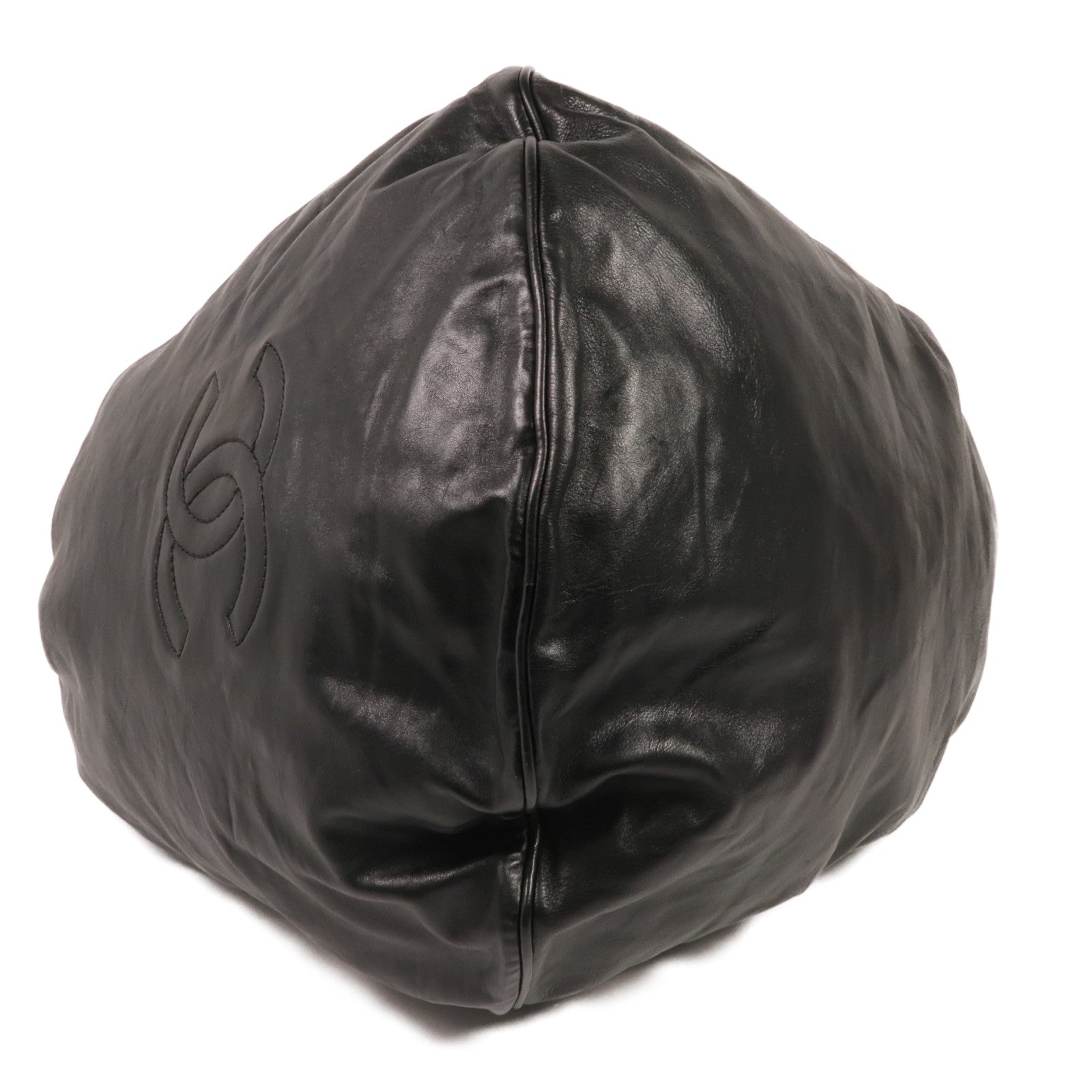 CHANEL 牛皮皮革Shoulder Bag銀扣肩背袋