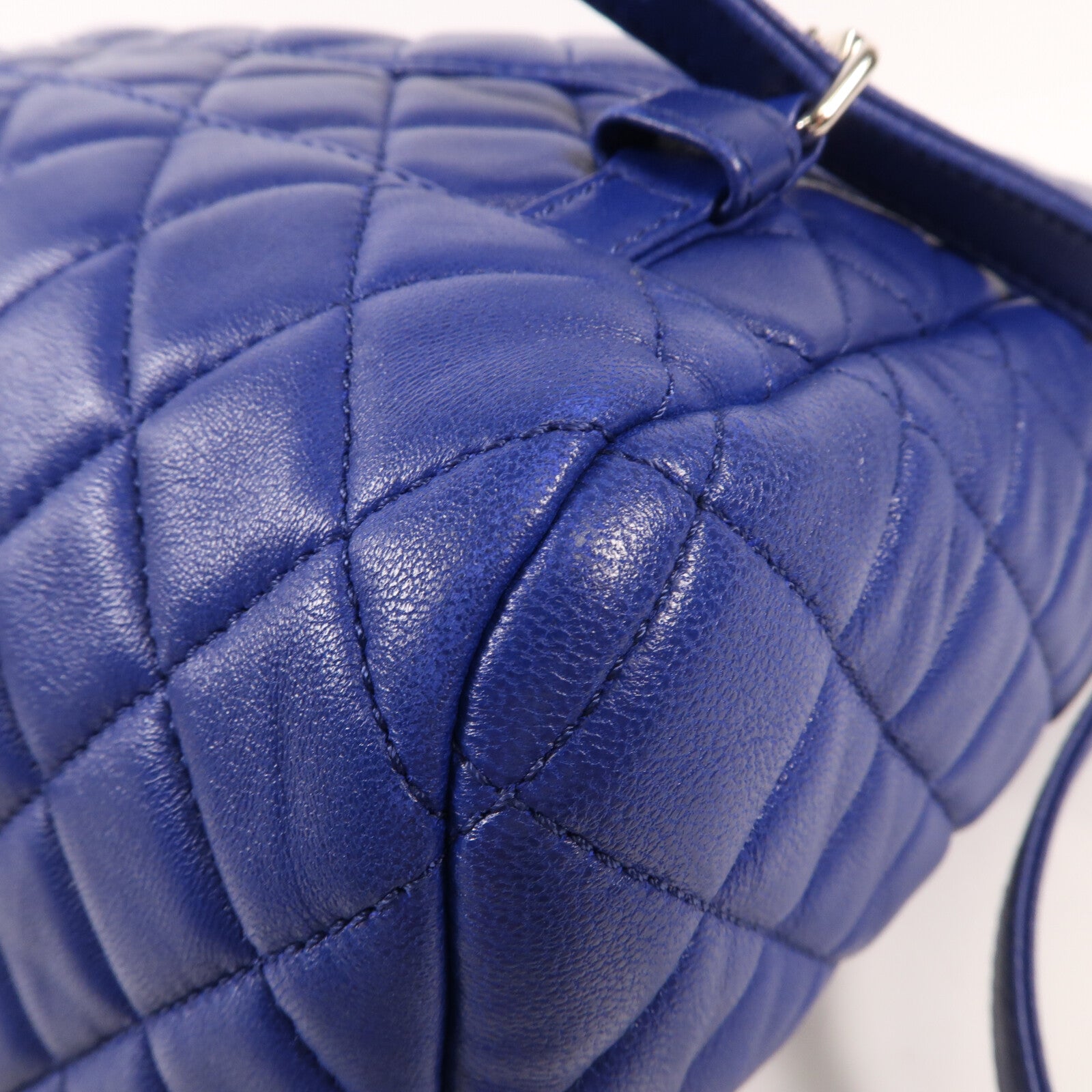 CHANEL 羊皮皮革Backpack銀扣背包