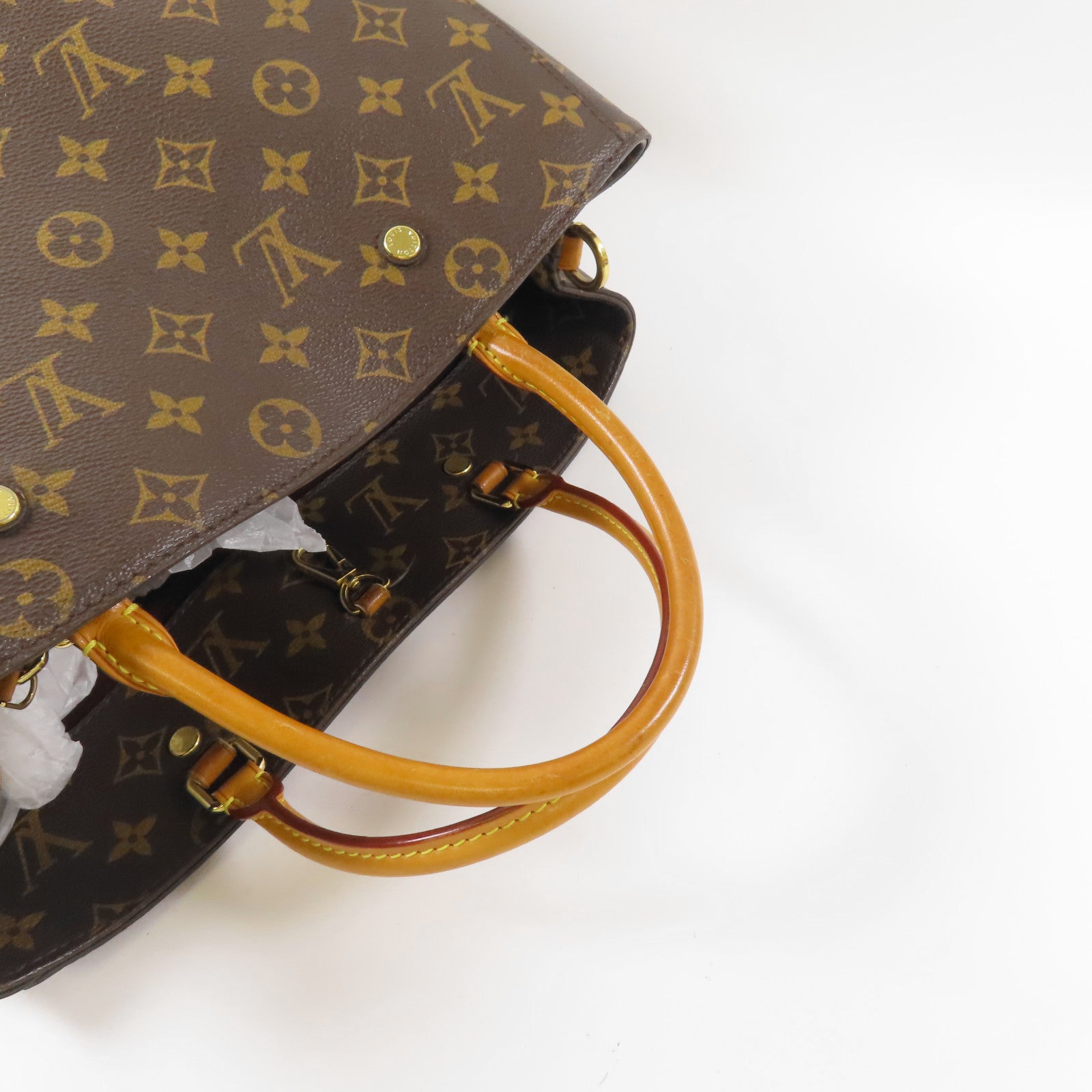 LOUIS VUITTON Monogram Montaigne GM金扣手挽肩背兩用袋