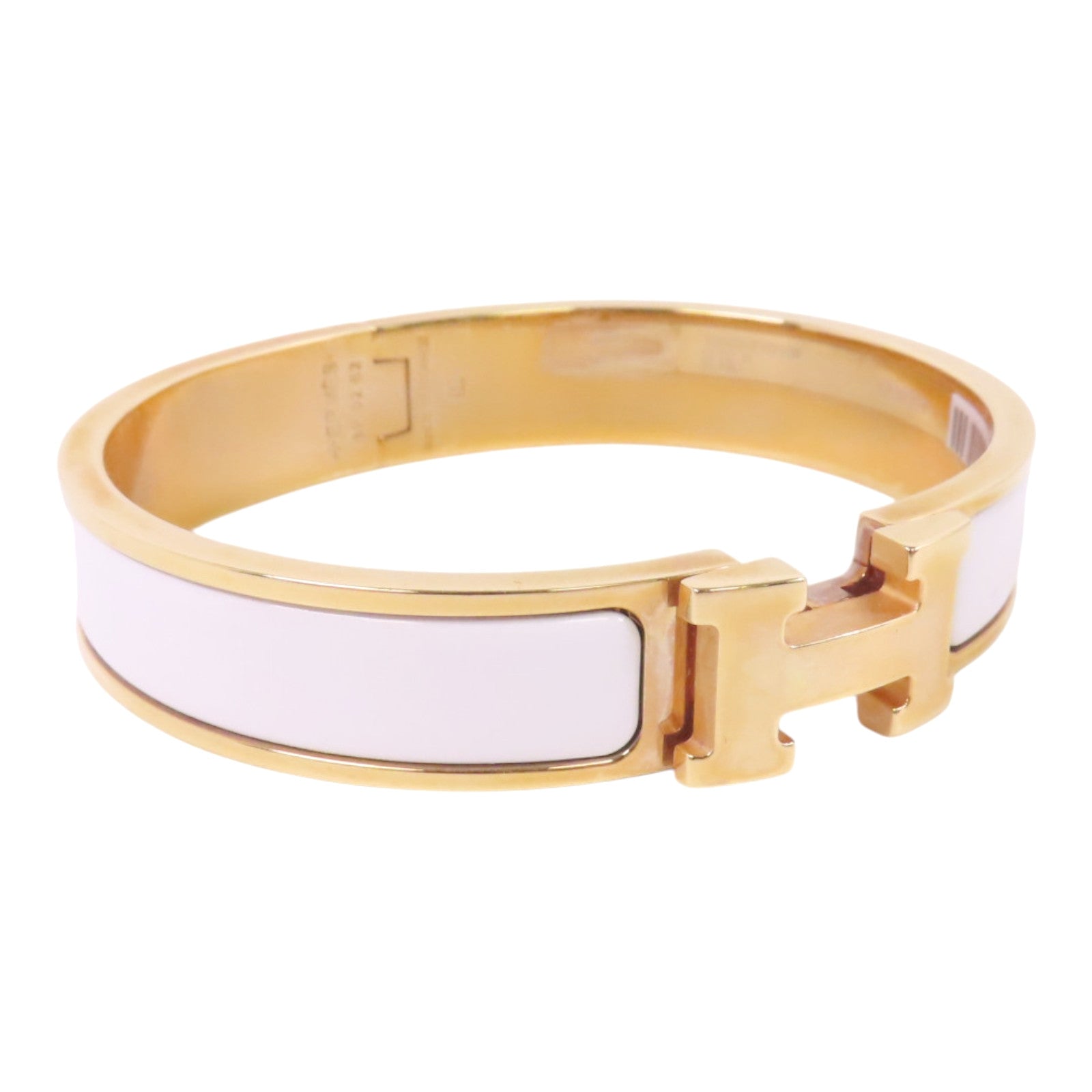 HERMES 金屬/琺瑯Clic-H Bracelet金扣手鐲