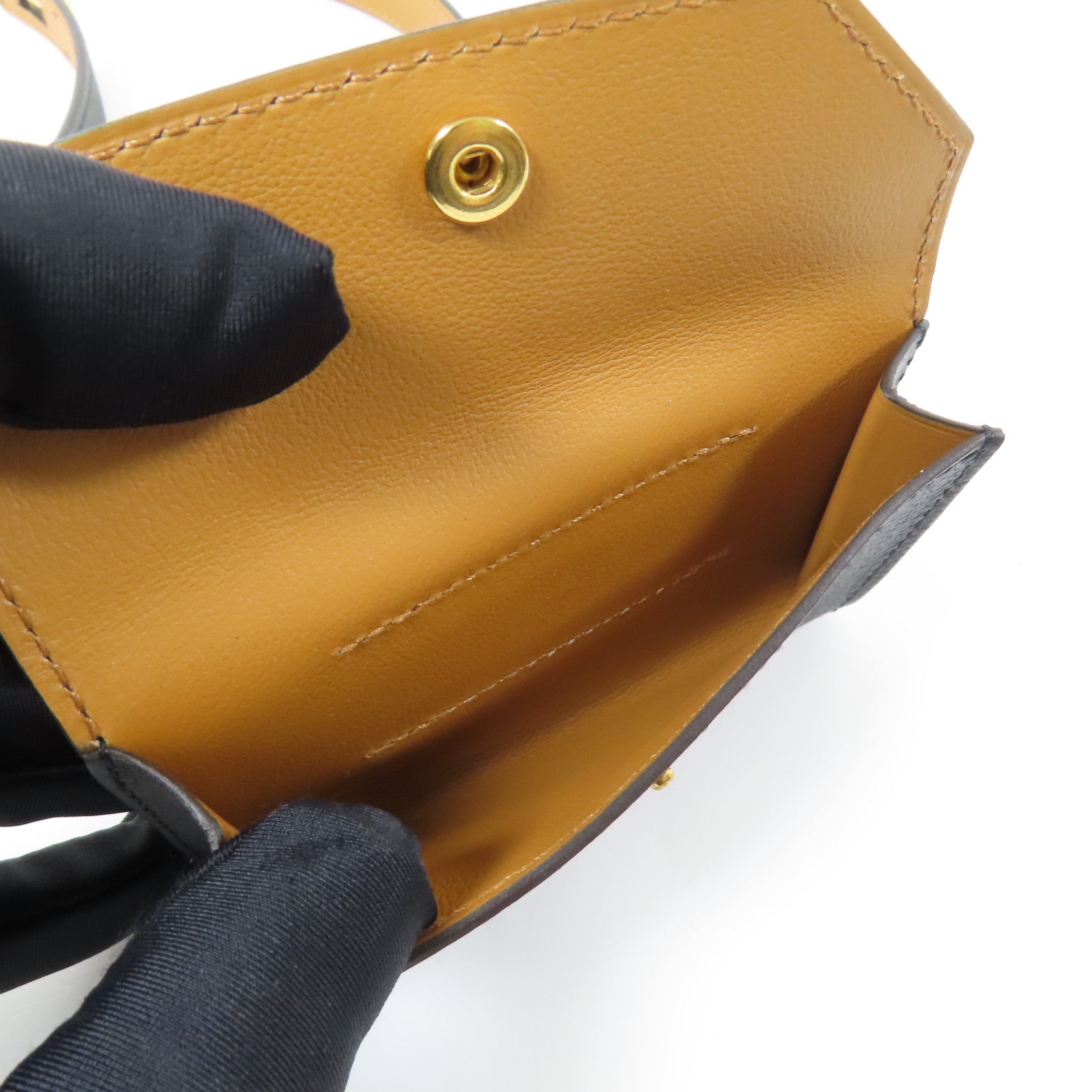 HERMES Epsom皮革Kelly Pocket 18 Belt金扣皮帶Black