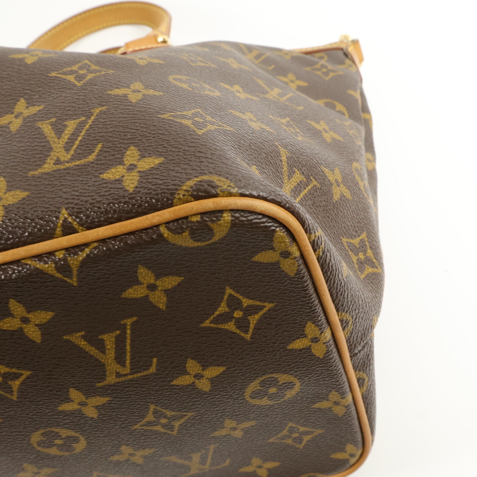LOUIS VUITTON Monogram Palermo PM金扣手挽肩背兩用袋棕色
