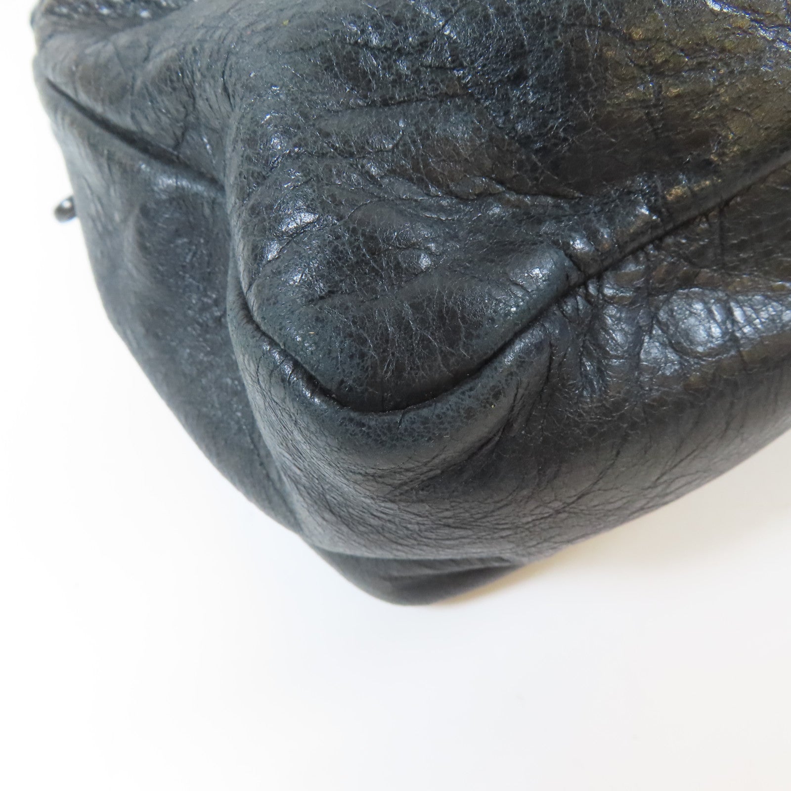 BALENCIAGA 牛皮皮革2 Way Shoulder Bag金扣手挽肩背兩用袋黑色